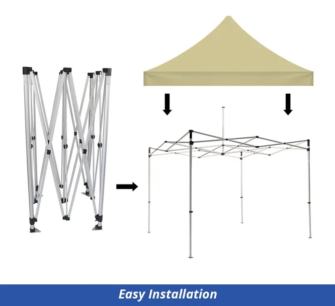 Beige Canopy Tent (Topper+ Frame) 7