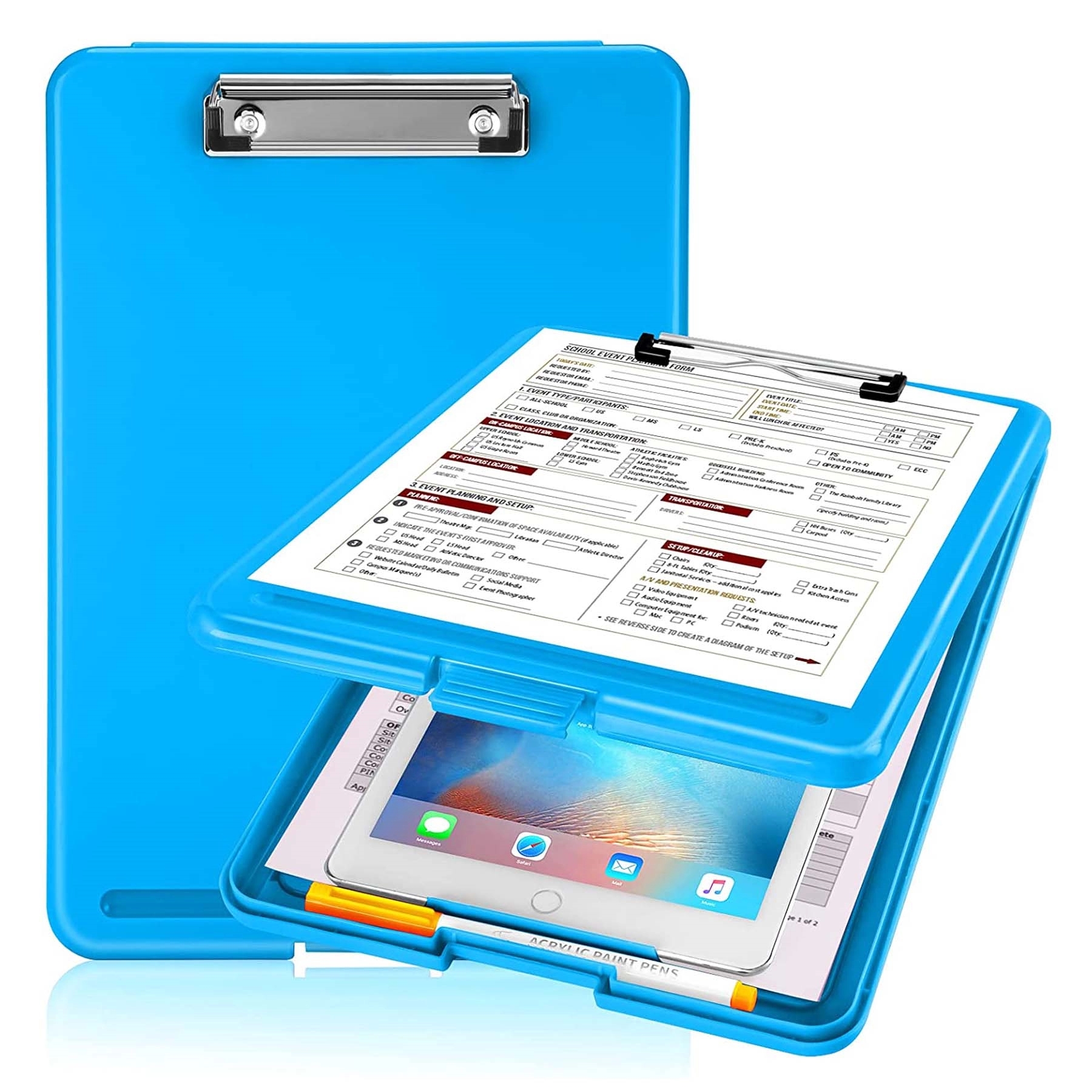 Offfice Nursing Waterproof Clipboard with Storage 1