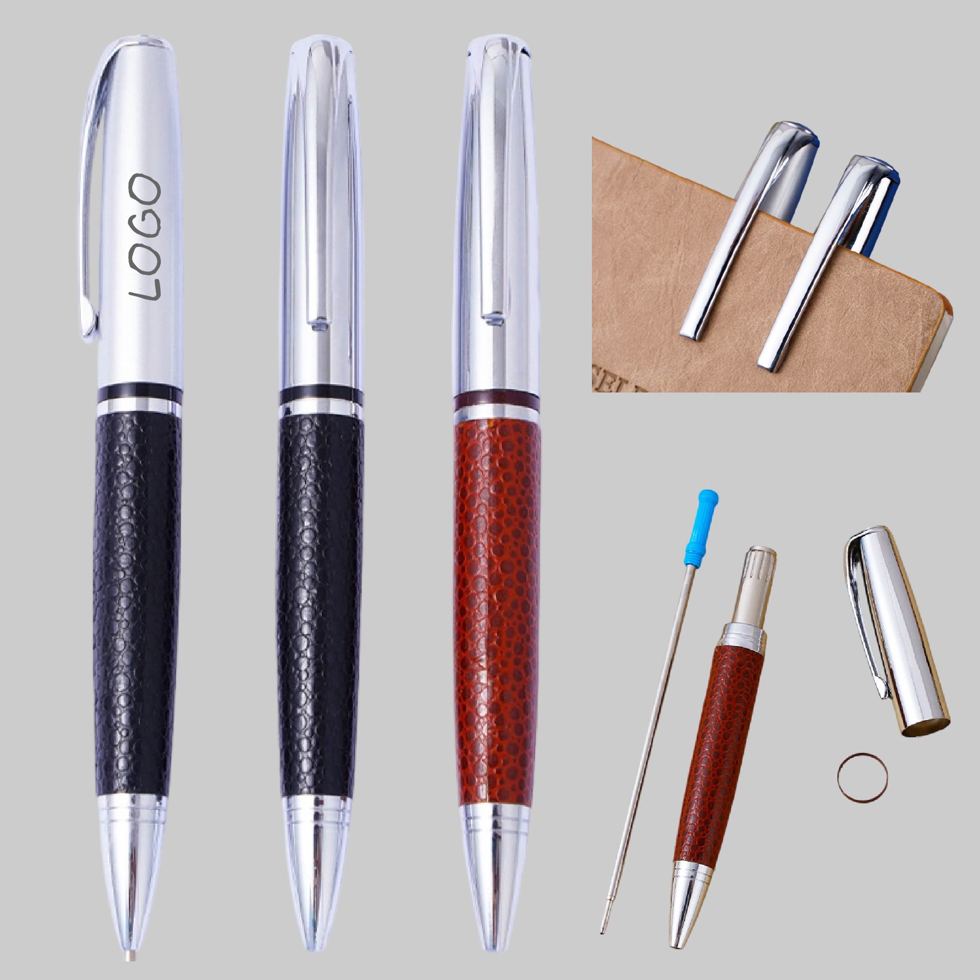 Metal Leather Pen 5