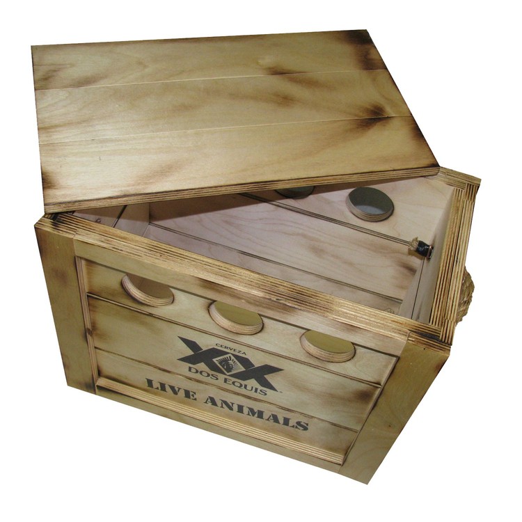 Wood Crate Box, 15" x 9" x 12" 4