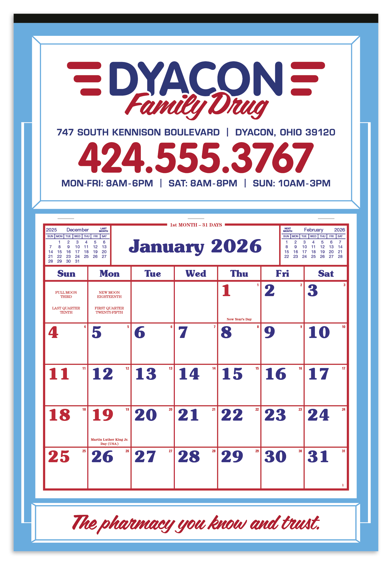 Skinner & Kennedy® Apron Calendar 112