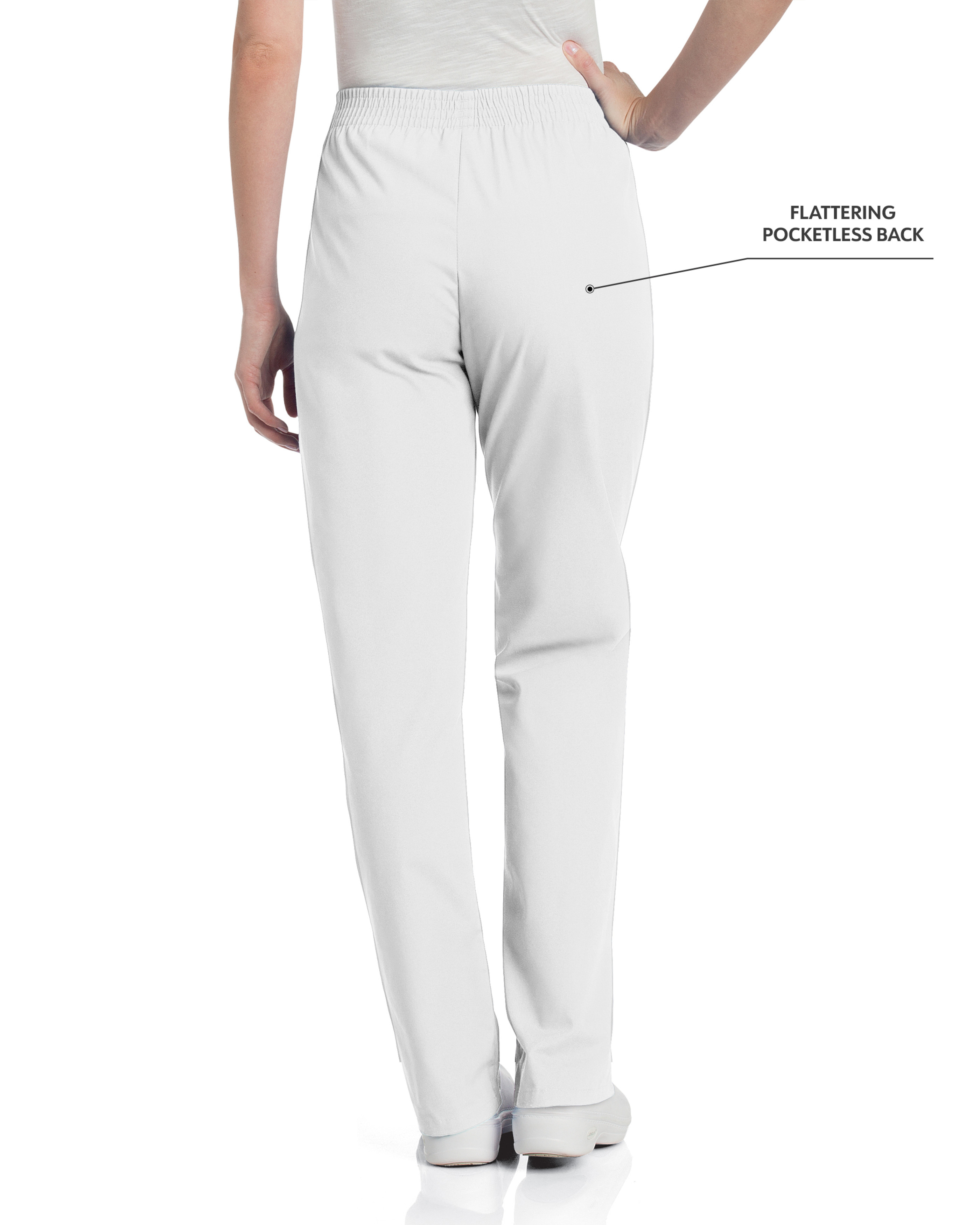 Landau - Essentials - Women's Two-Pocket High-Rise Elastic Waist Straight Leg Pant 22