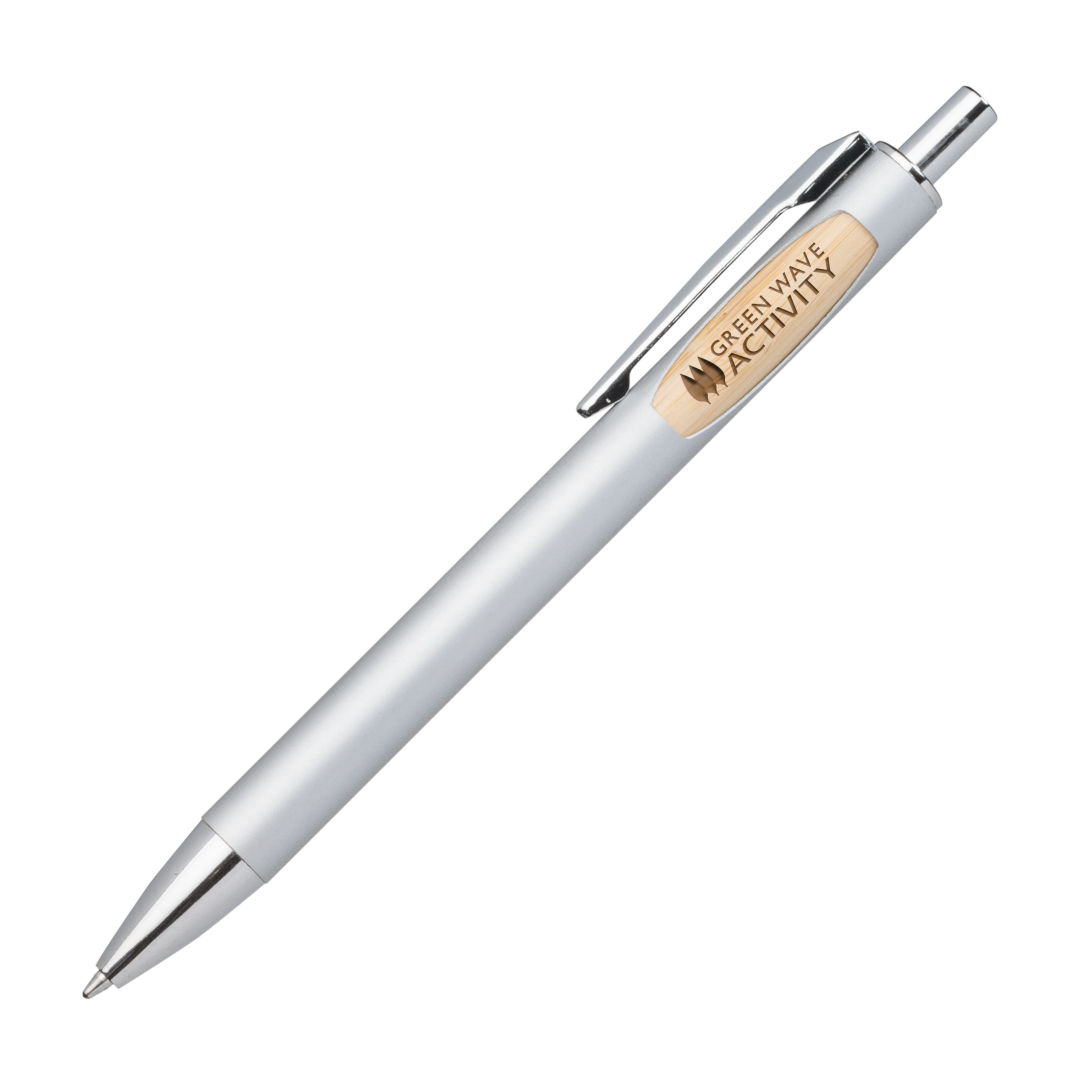 Sylvia Clicker Pen w/Bamboo Accent 10