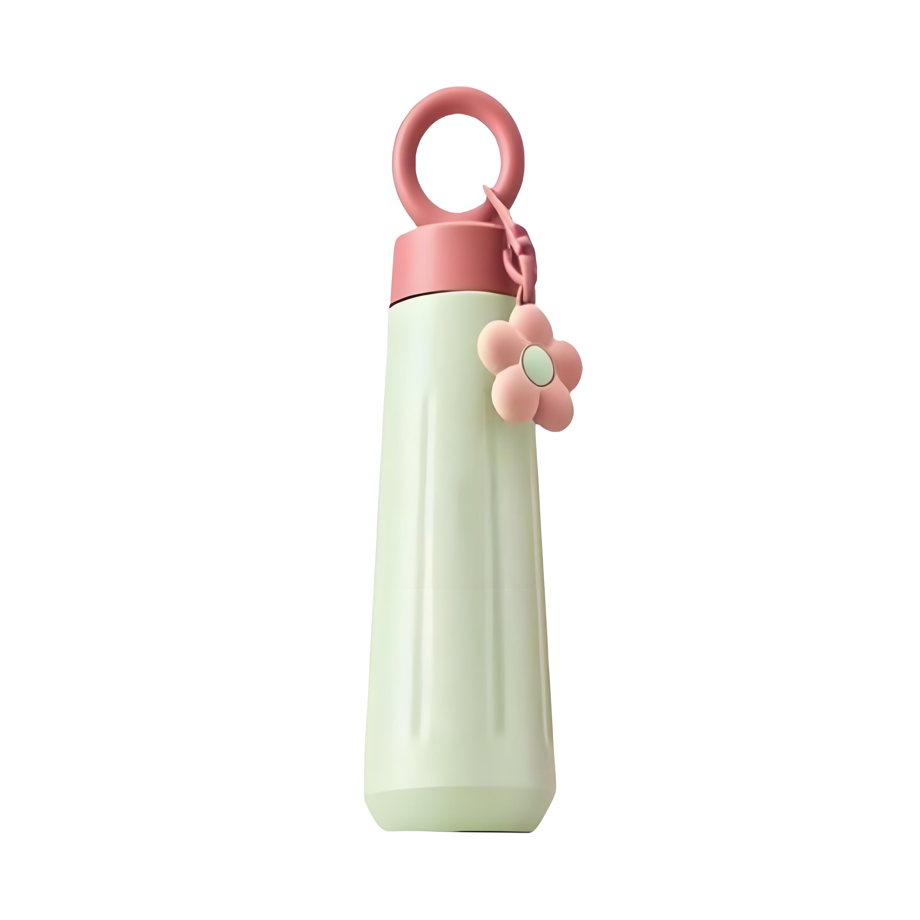 15 oz Floral Insulated Stainless Steel Water Bottle W/ Ring Handle 6