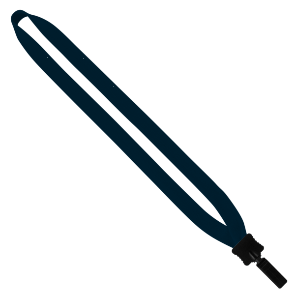 3/4" Cotton Lanyard with Plastic Clamshell & Bulldog Clip 37