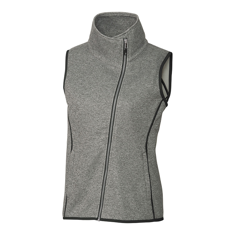 Cutter & Buck Ladies Mainsail Sweater-Knit Full Zip Vest 8