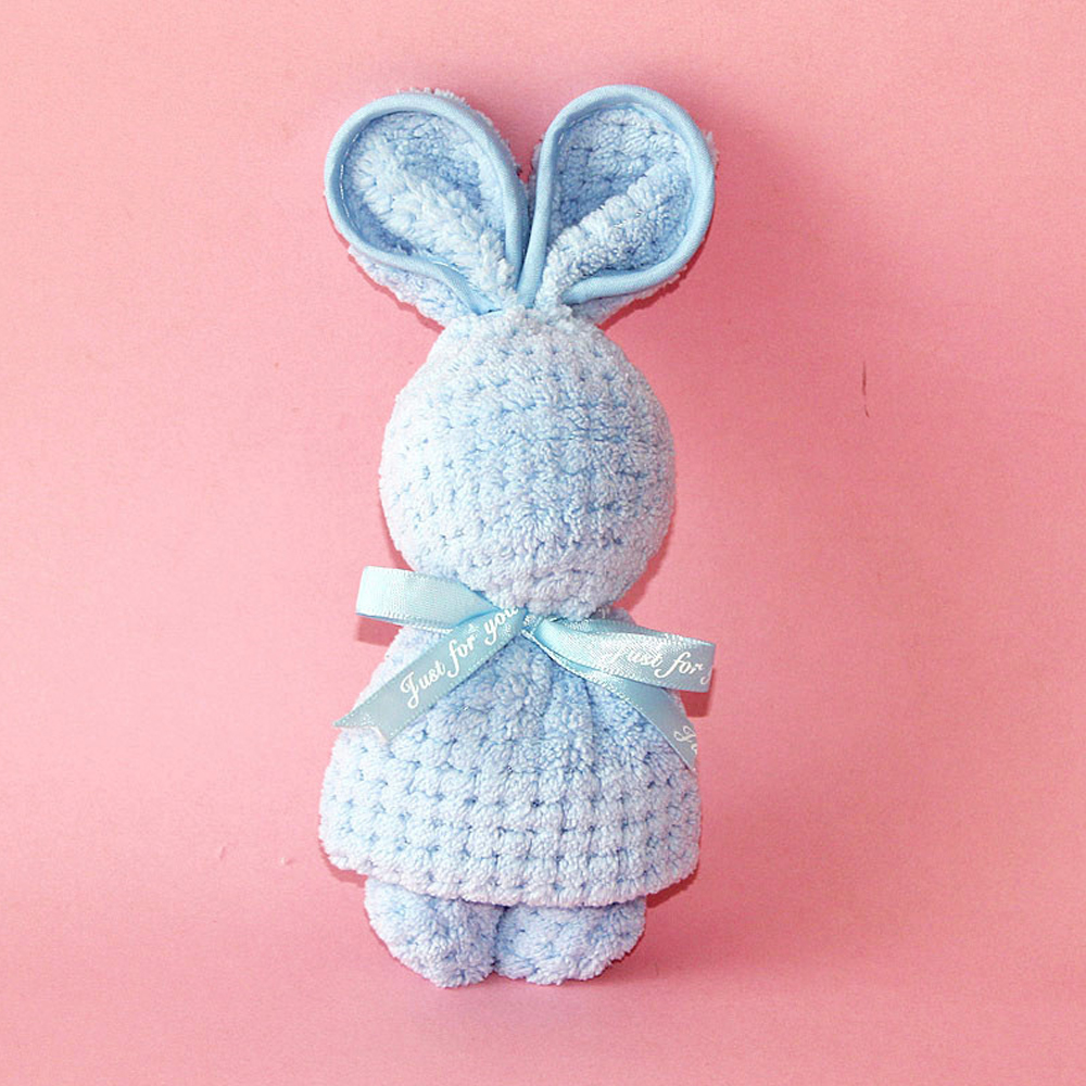 Coral velvet rabbit towel 6