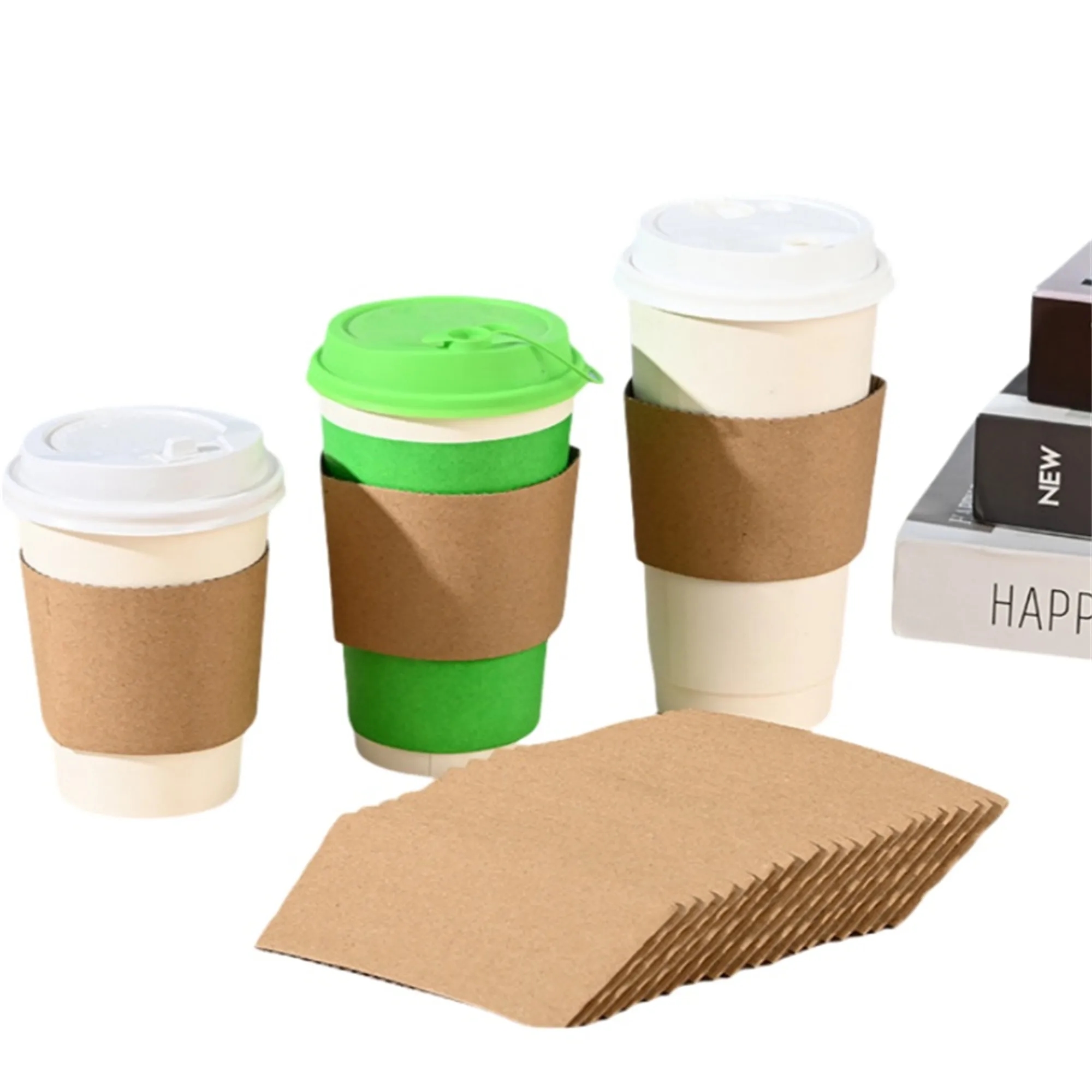 Kraft Paper Coffee Milk Cup Sleeve 5