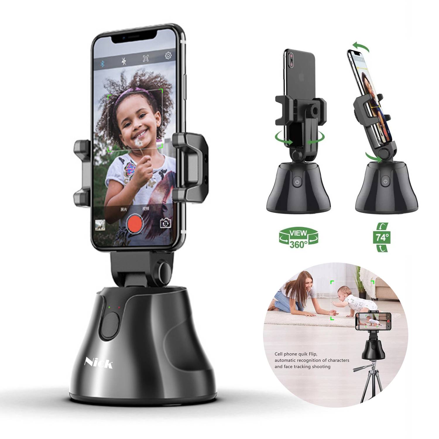 360°Fast Rotation Intelligent Phone Holder & Mount