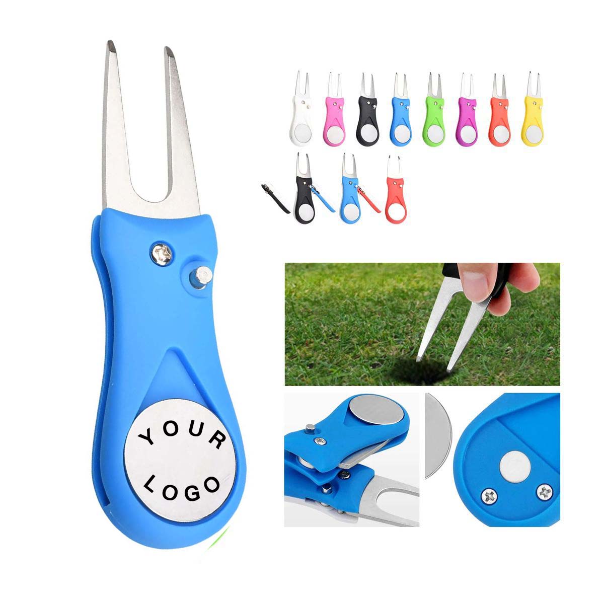 Golf Divot Repair Tool with Foldable Design 6
