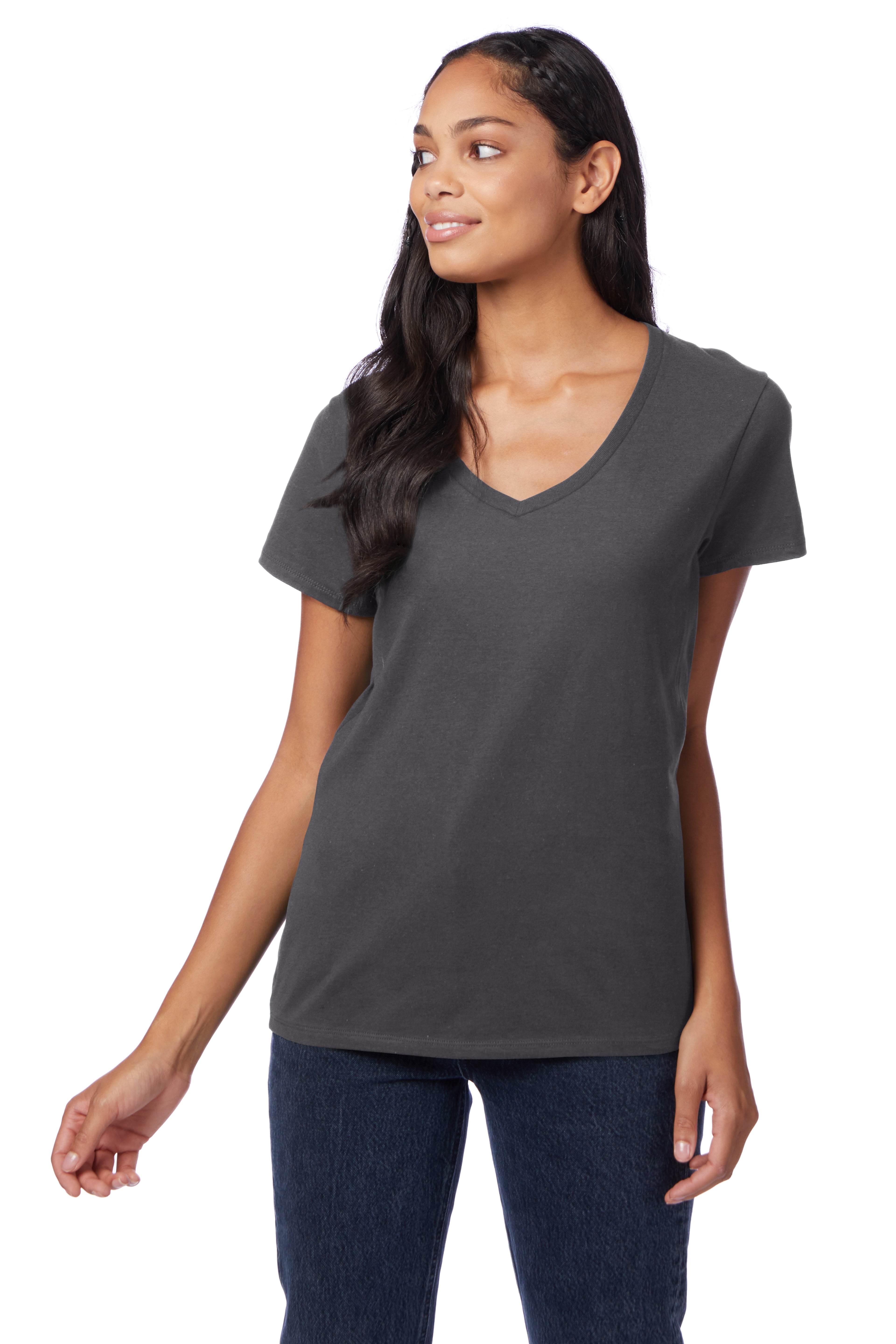 Hanes Perfect-T Women's Short Sleeve V-neck T-shirt 7