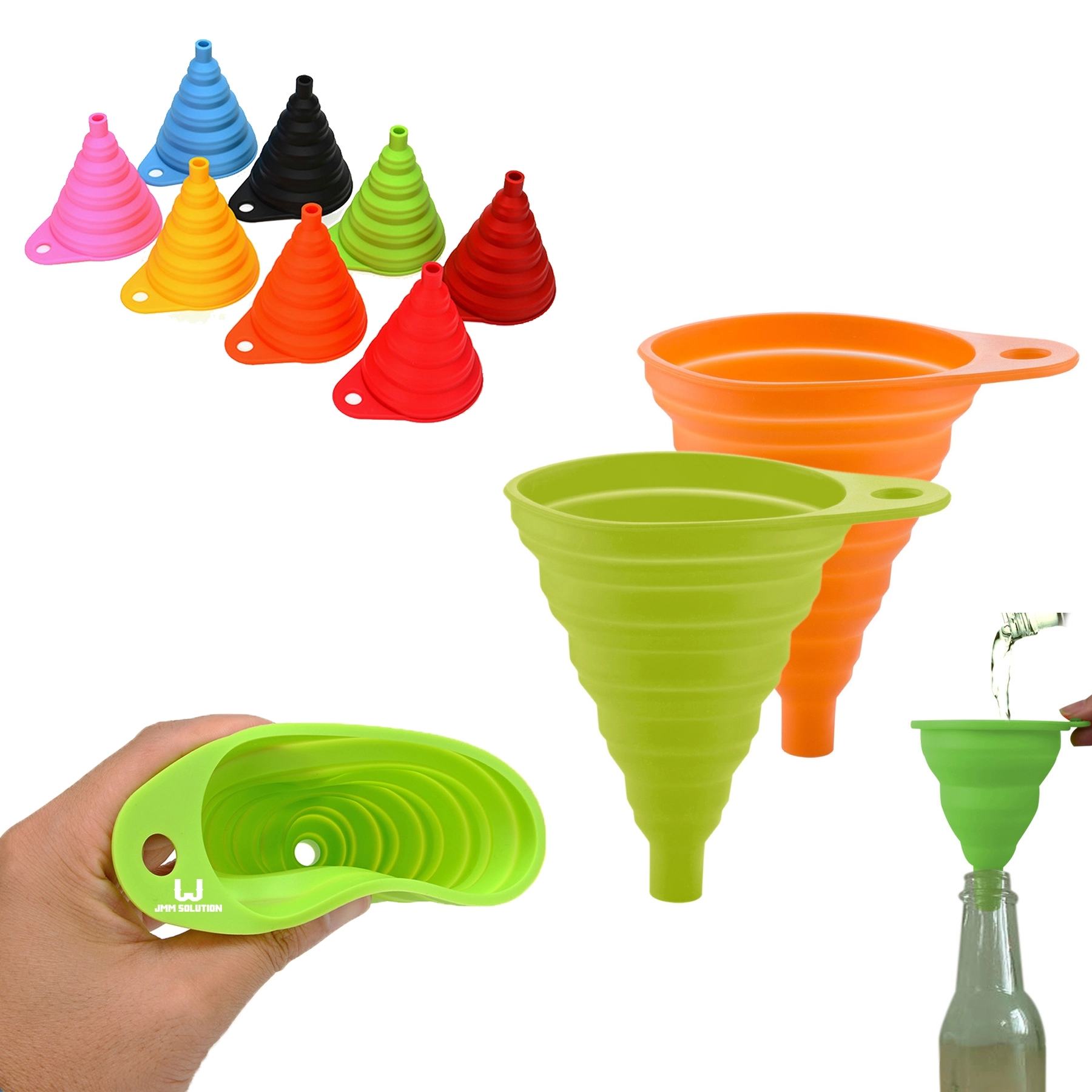 Collapsible Silicone Funnels for Kitchen 1