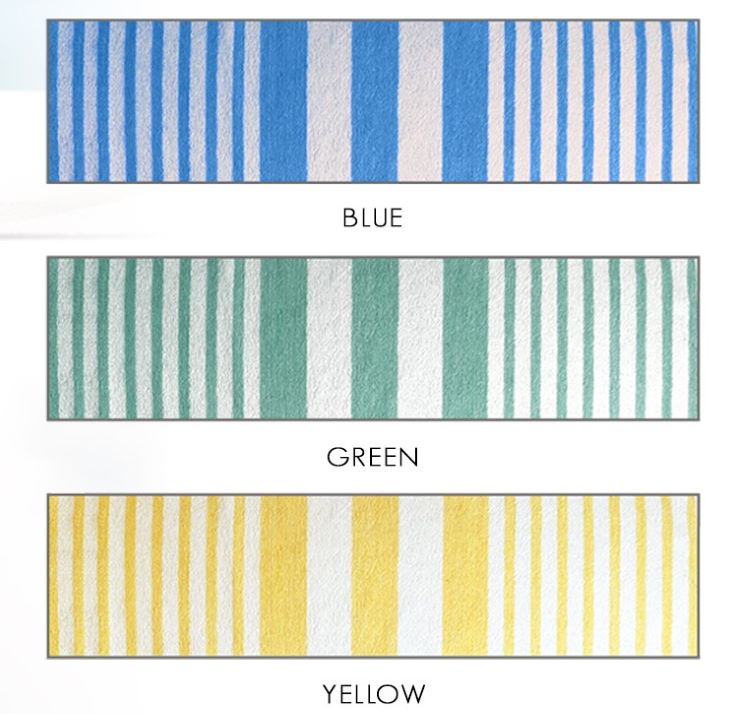 Blue Tropical Stripe Pool Towels, 32 x70, 15.00 lb. 3