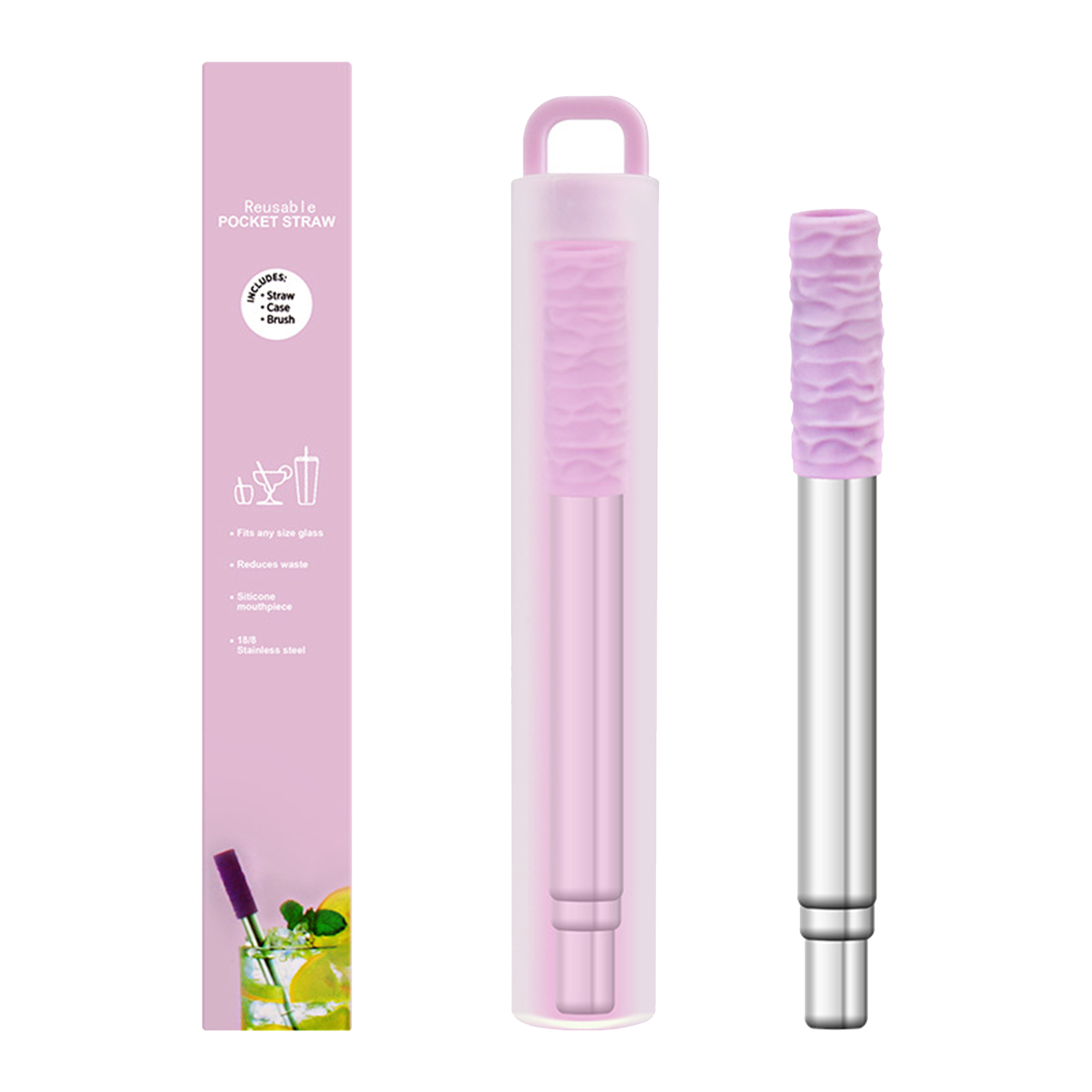 Reusable Collapsible Metal Straw 2