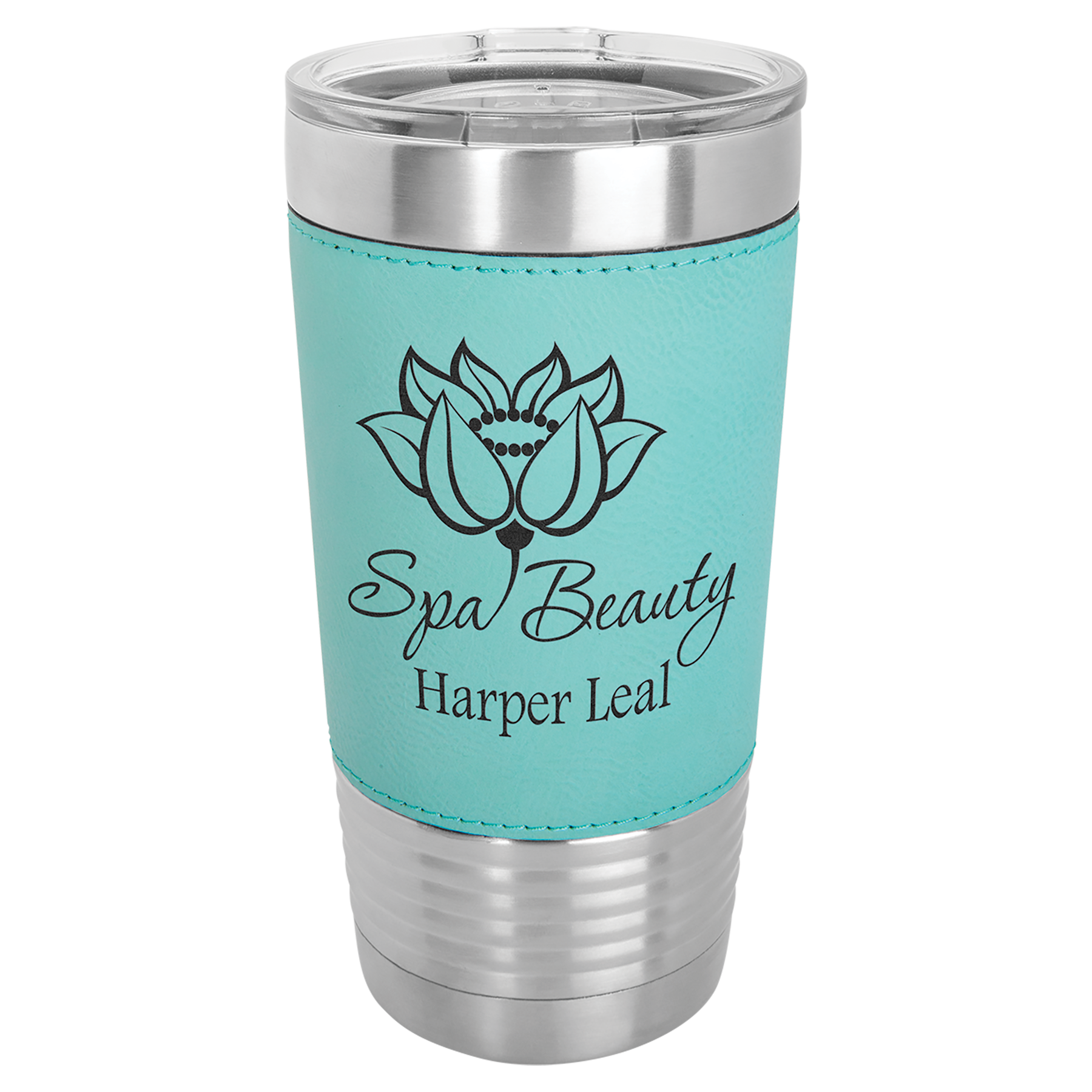 Polar Camel 20 oz. Leatherette Tumbler with Clear Lid 5