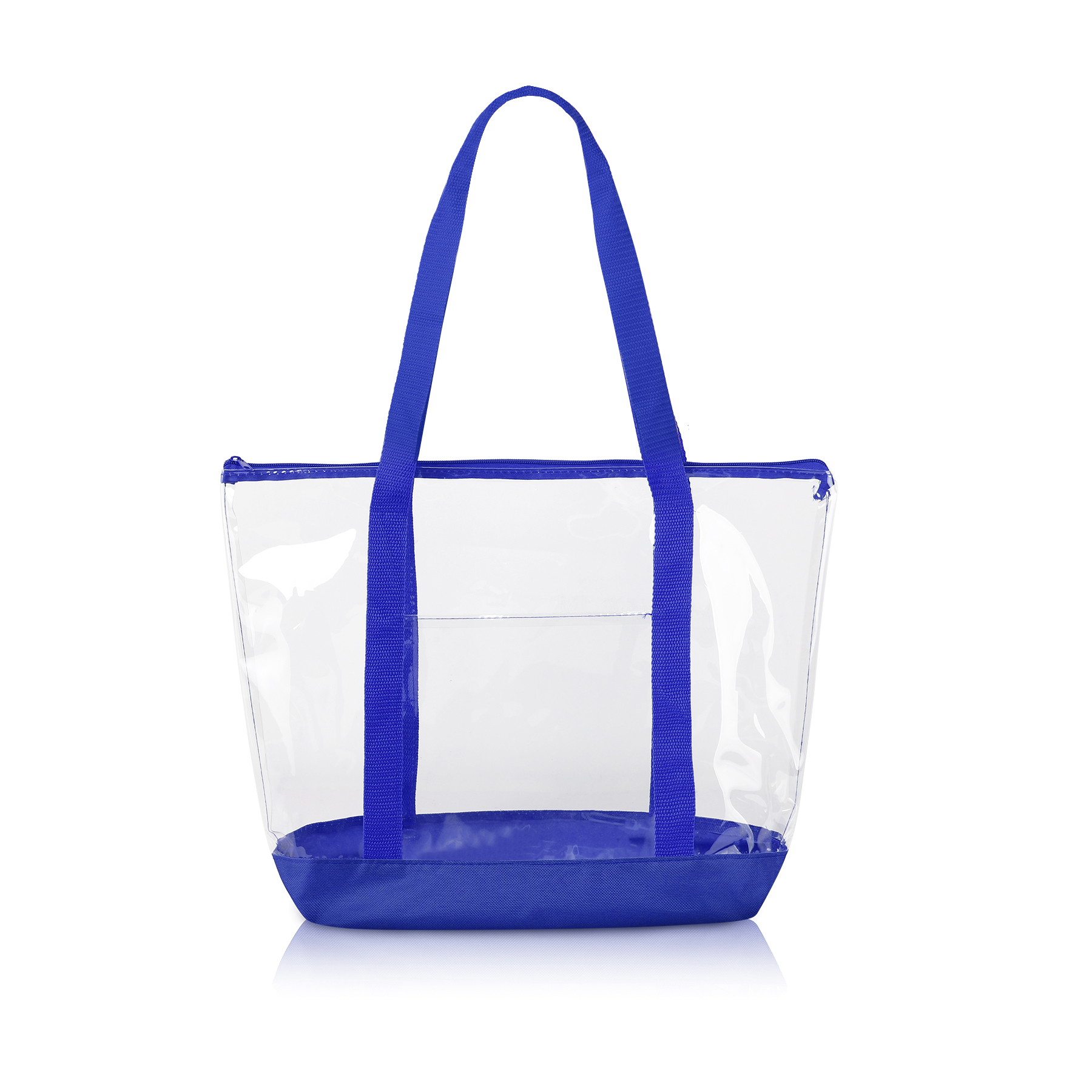 Large Clear Zippered Beach Tote Bag 14
