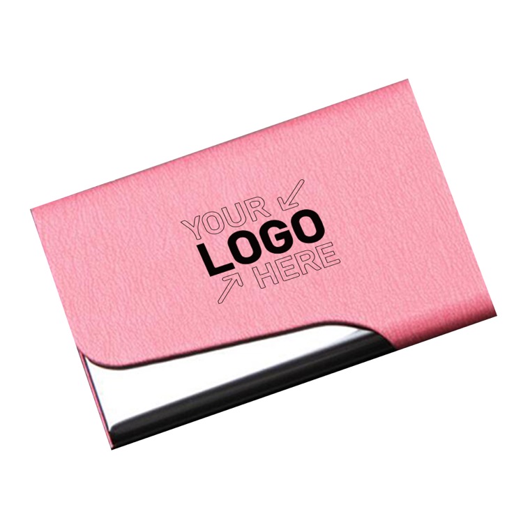 Business Card Holder Magnetic Closure PU Leather Metal Case 3