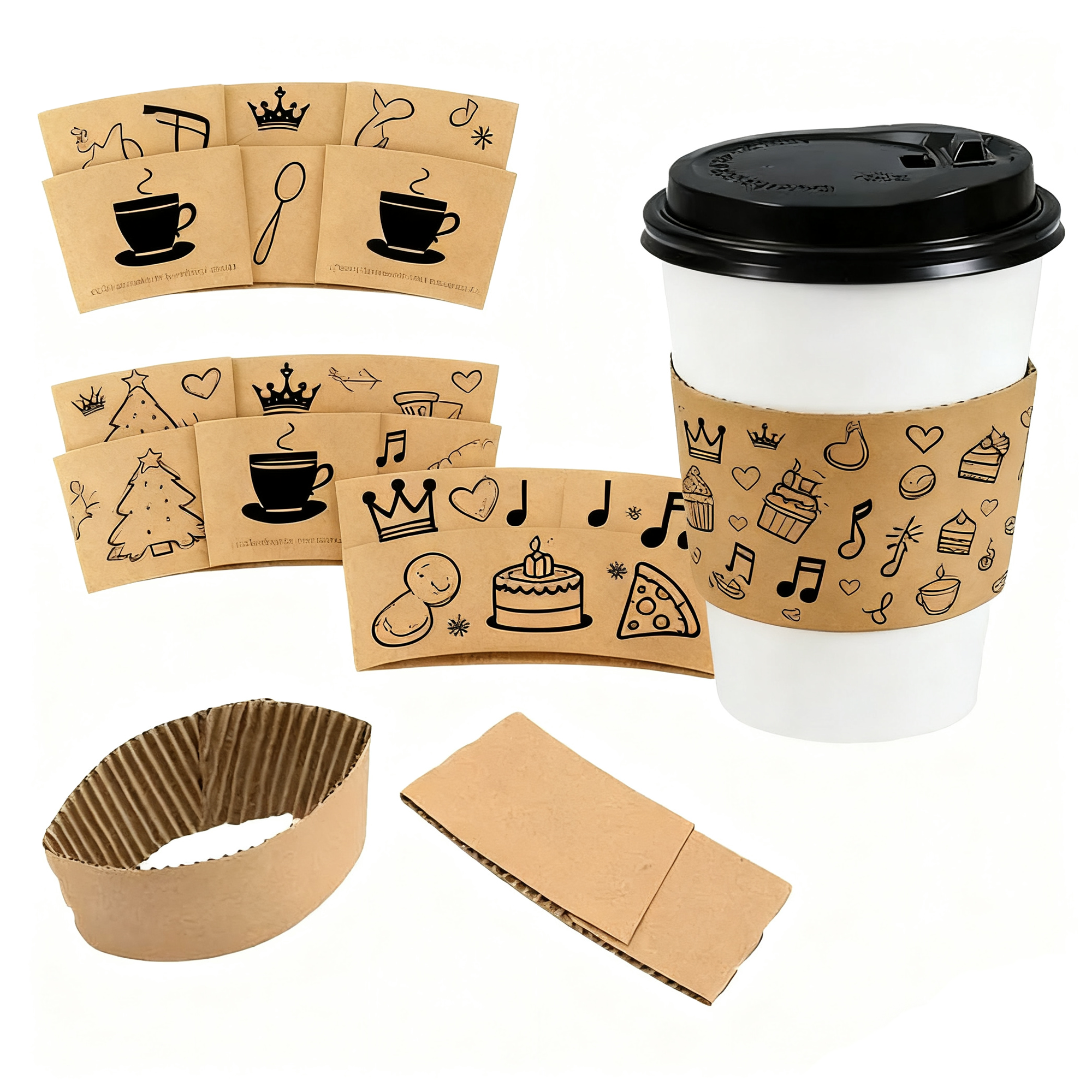 Corrugated Hot And Cold Drink Cup Sleeve 2