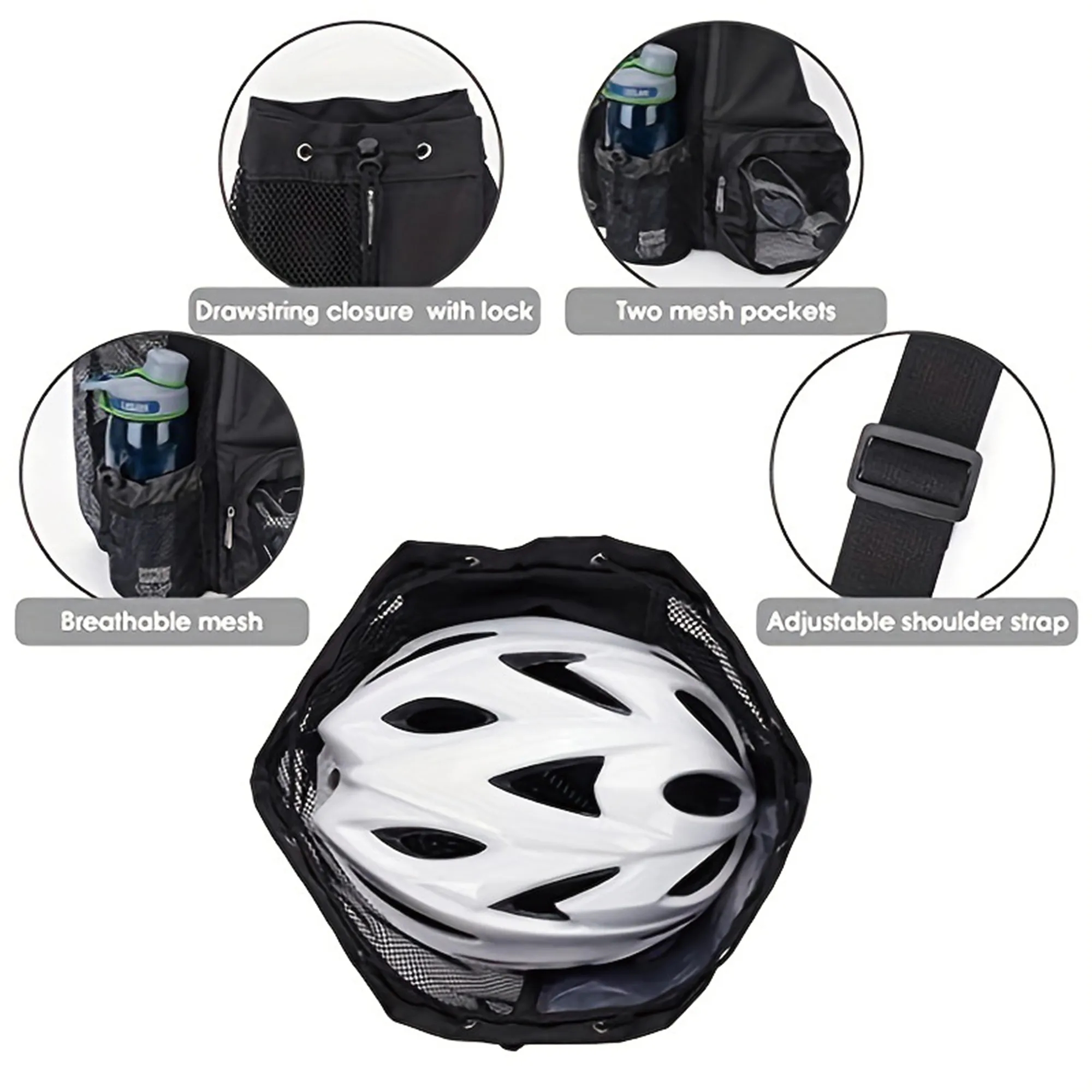 Breathable Mesh Drawstring Quick-Dry Backpack 7