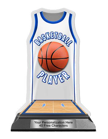 Jersey Acrylic Trophy: 6" Jersey Shape (Basketball 2