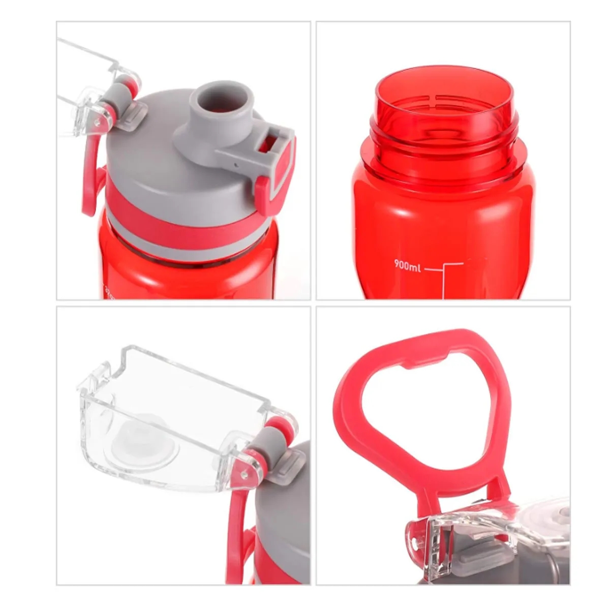 34oz Reusable Flip Top Lid Outdoor Sports Water Bottle 4