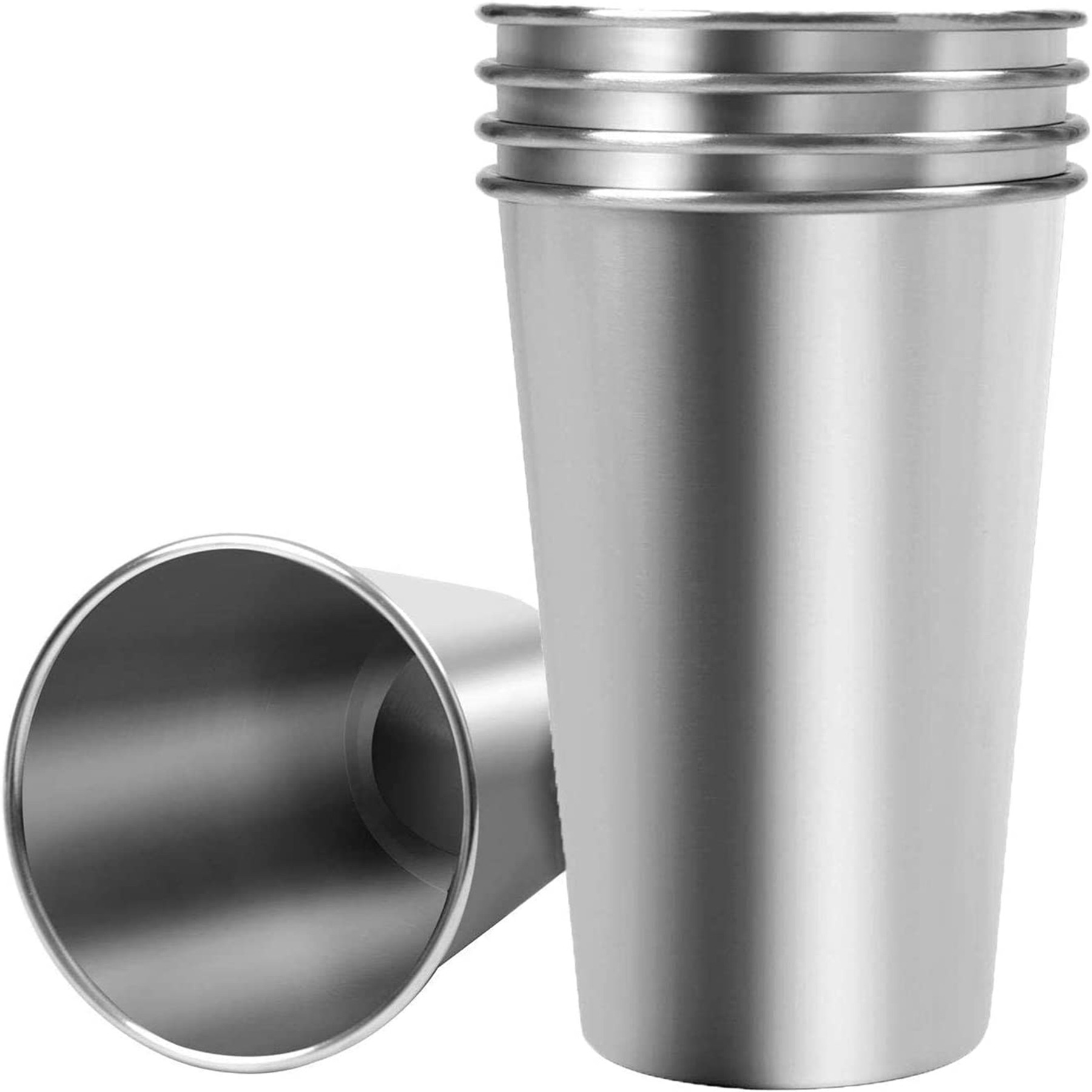 16oz Stainless Steel Shatterproof Cup Flat Bottom Cup 2