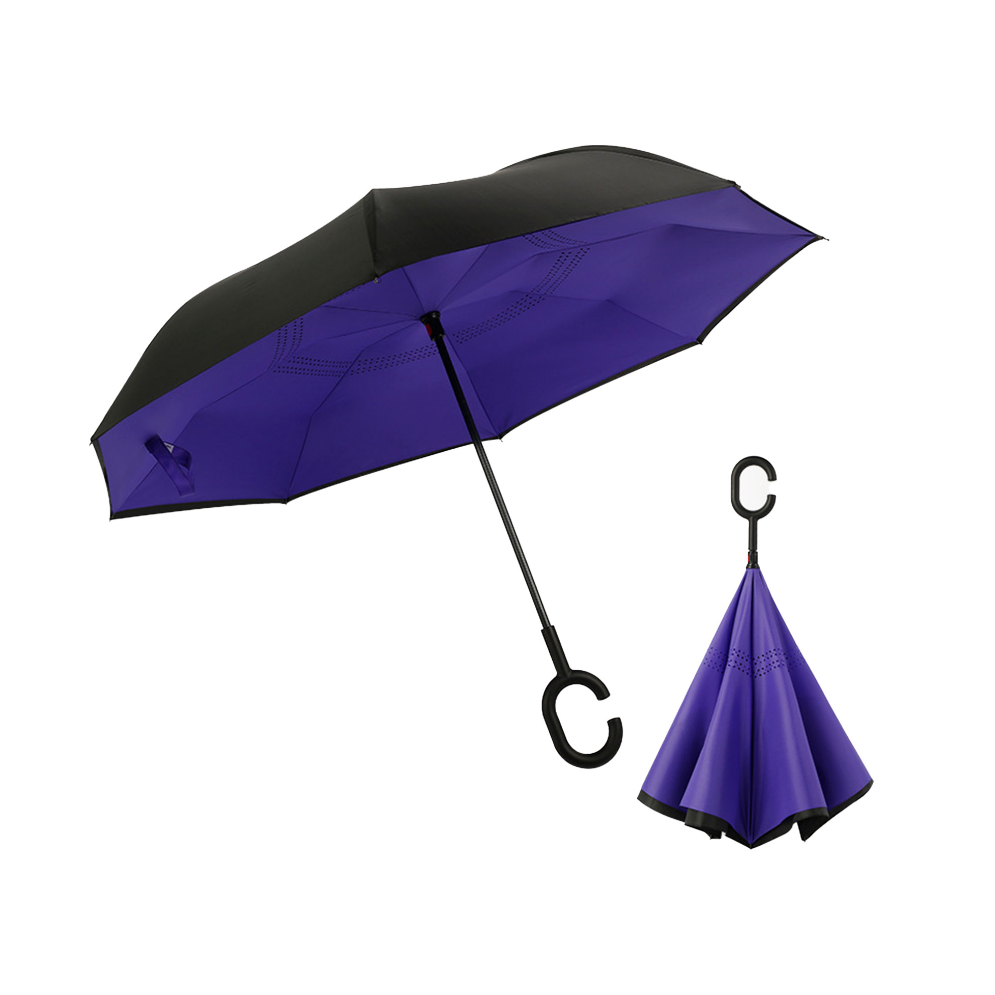 Windproof Double Layer Folding Inverted Umbrella 6