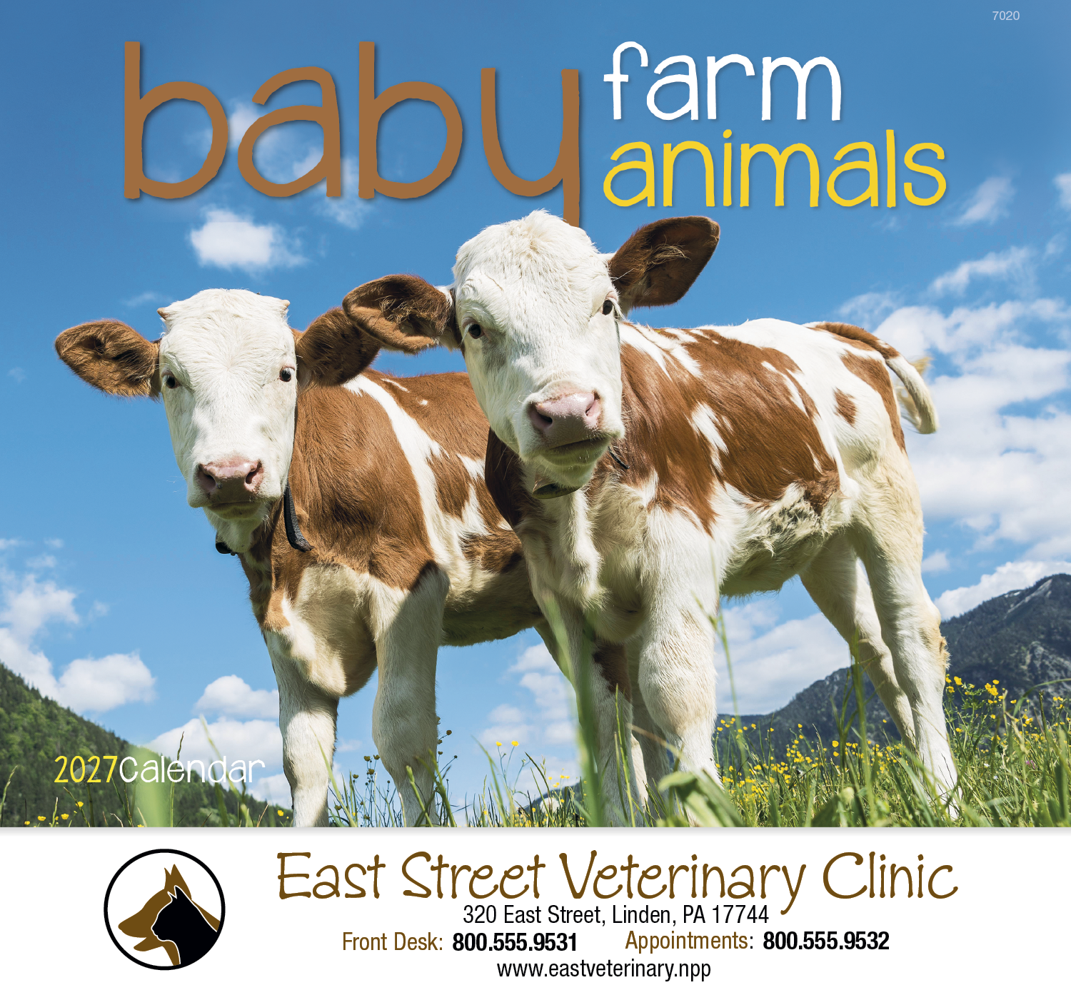 Good Value™ Baby Farm Animals - Stapled Calendar 41