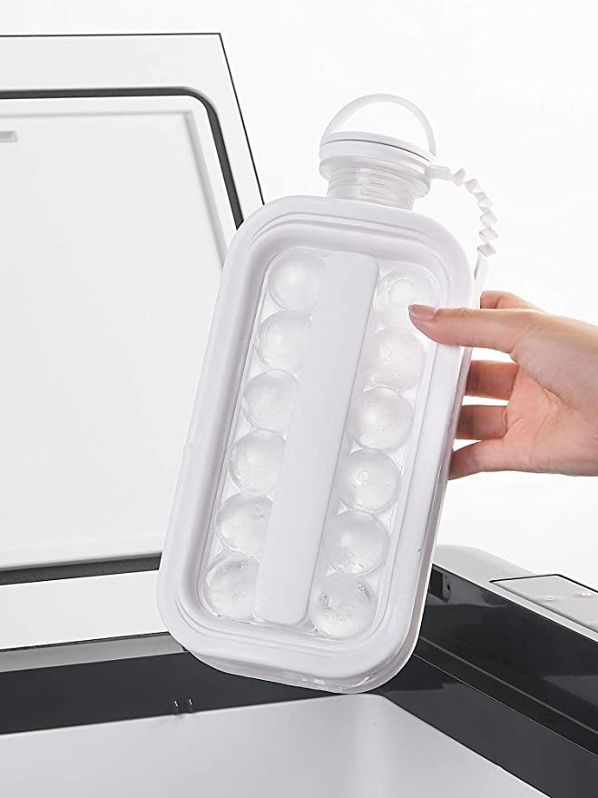 Portable Ice Ball Maker Kettle W/ 17 Grids Flat Body Lid Cooling Ice Pop 15