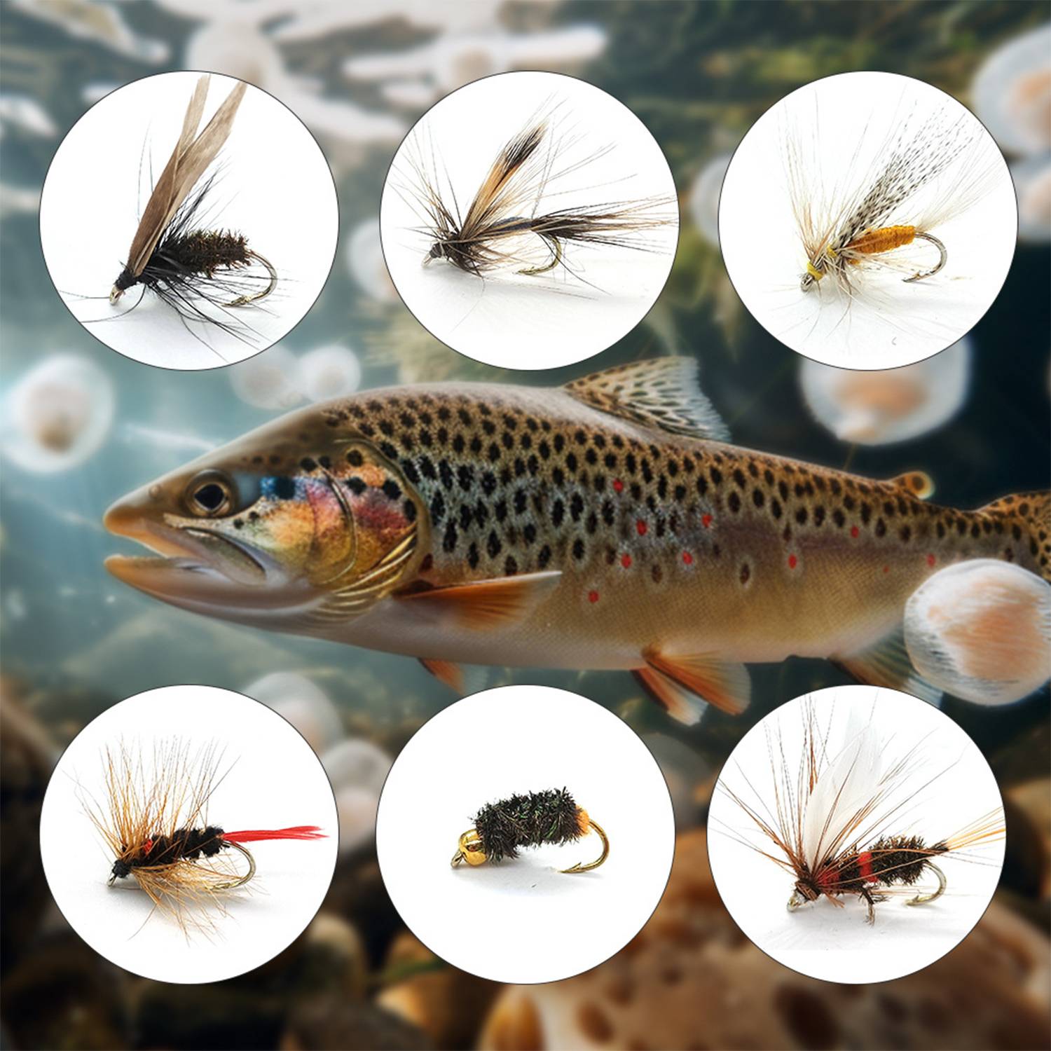Six Fly-Fishing Flies in Kit 2