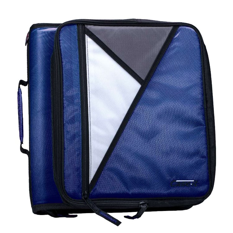2" Laptop Zipper Binders - Midnight Blue Carry Handle 1