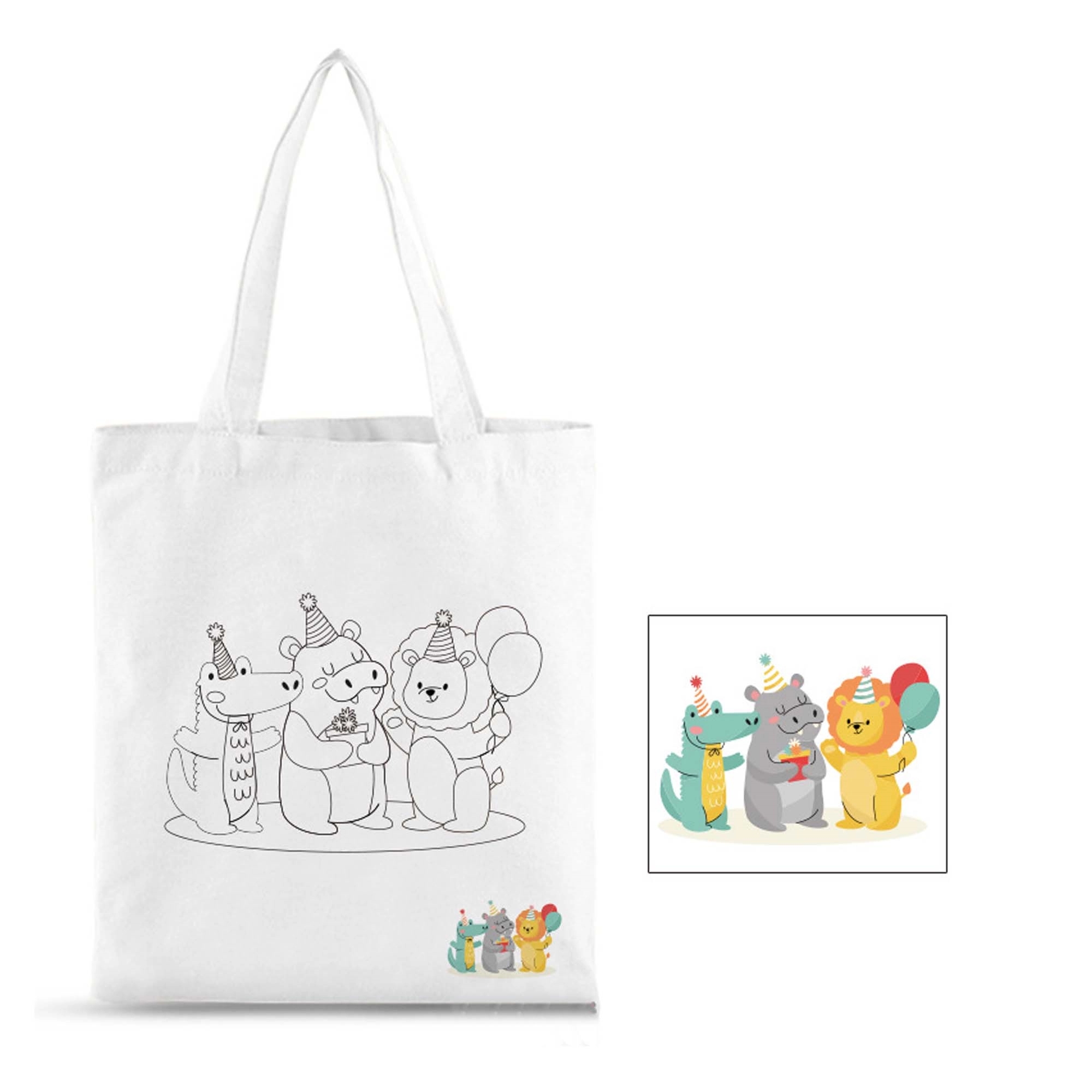 Color Me Canvas Tote Bag, custom tote bag with logo imprint 2