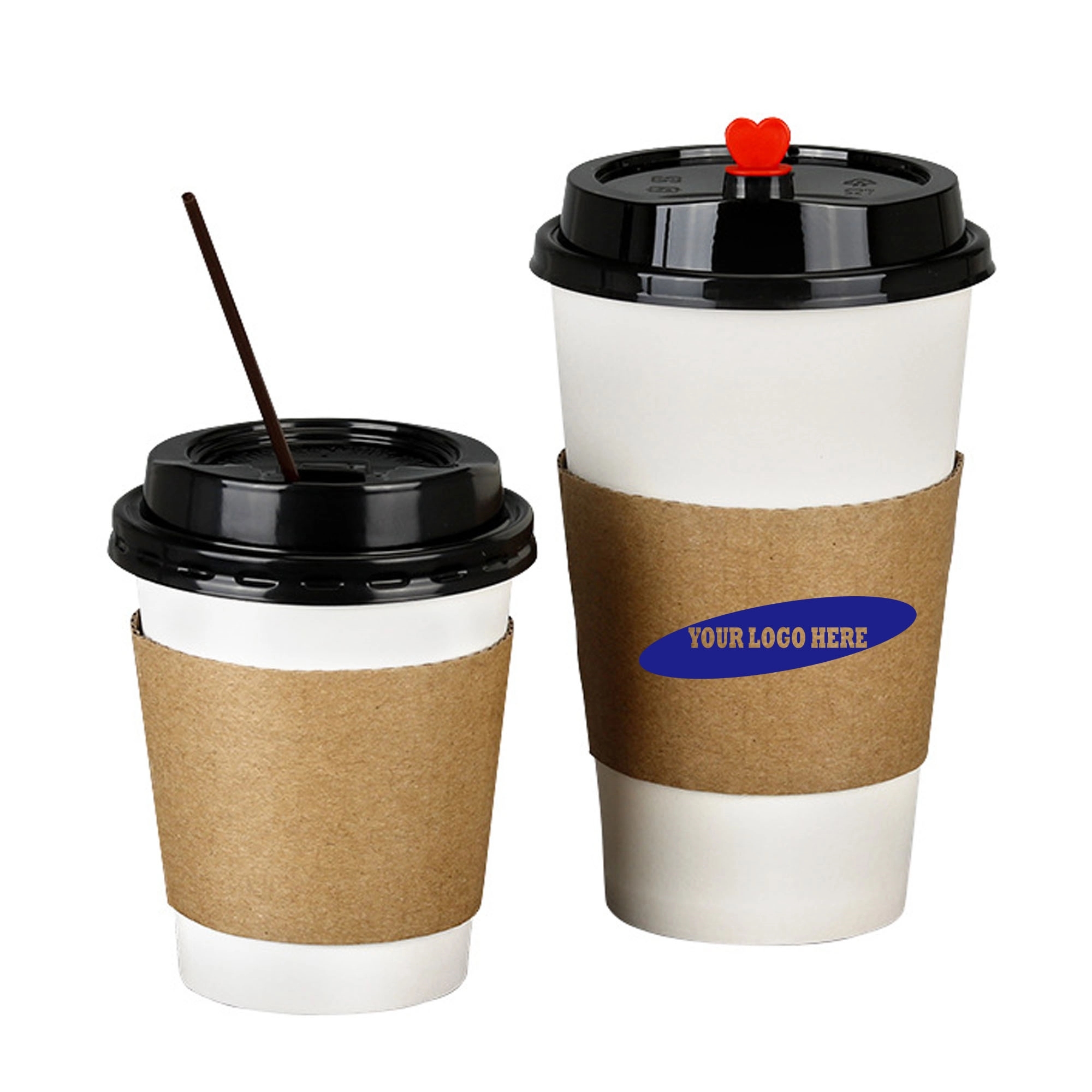 Disposable Kraft Paper Cup Sleeves 2