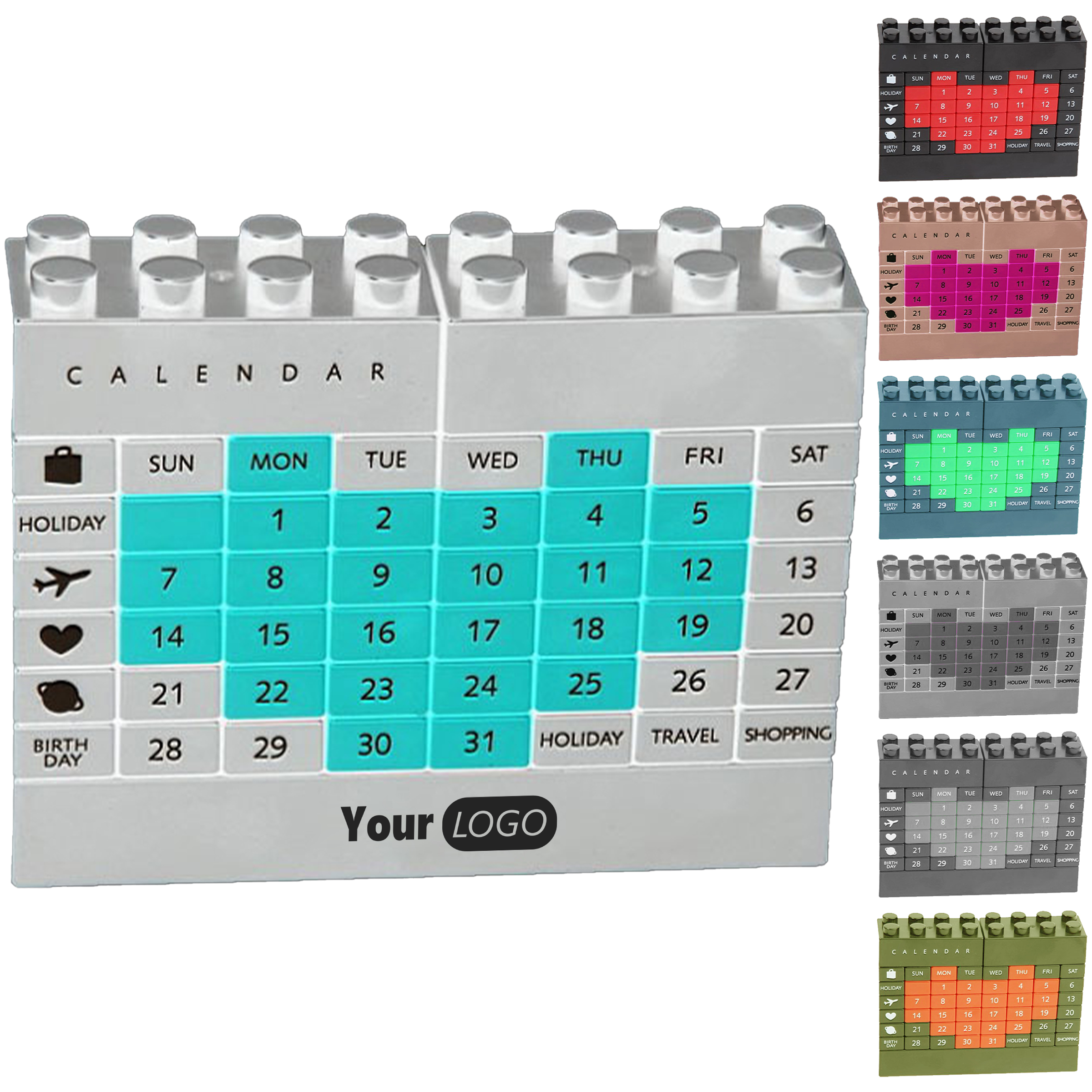 Plastic Interactive Block Desk Calendar 3