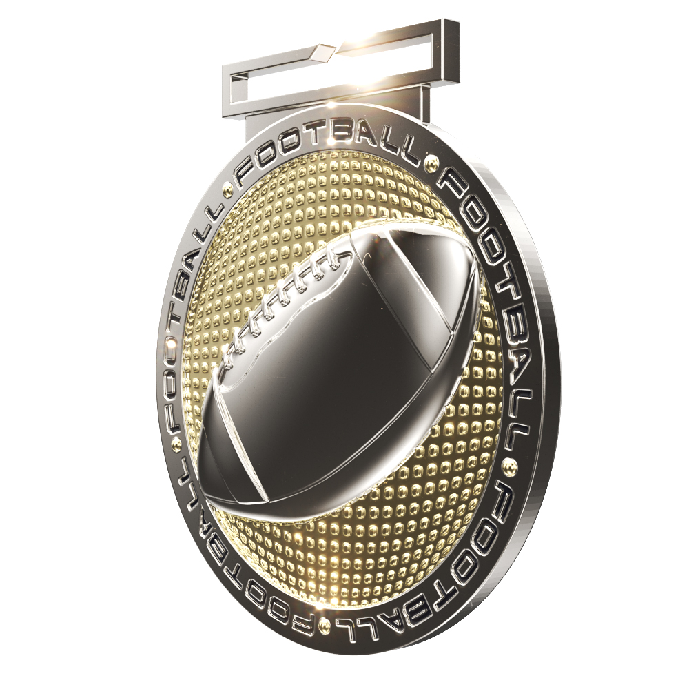 Football Dual Plated Medallion (3") 5