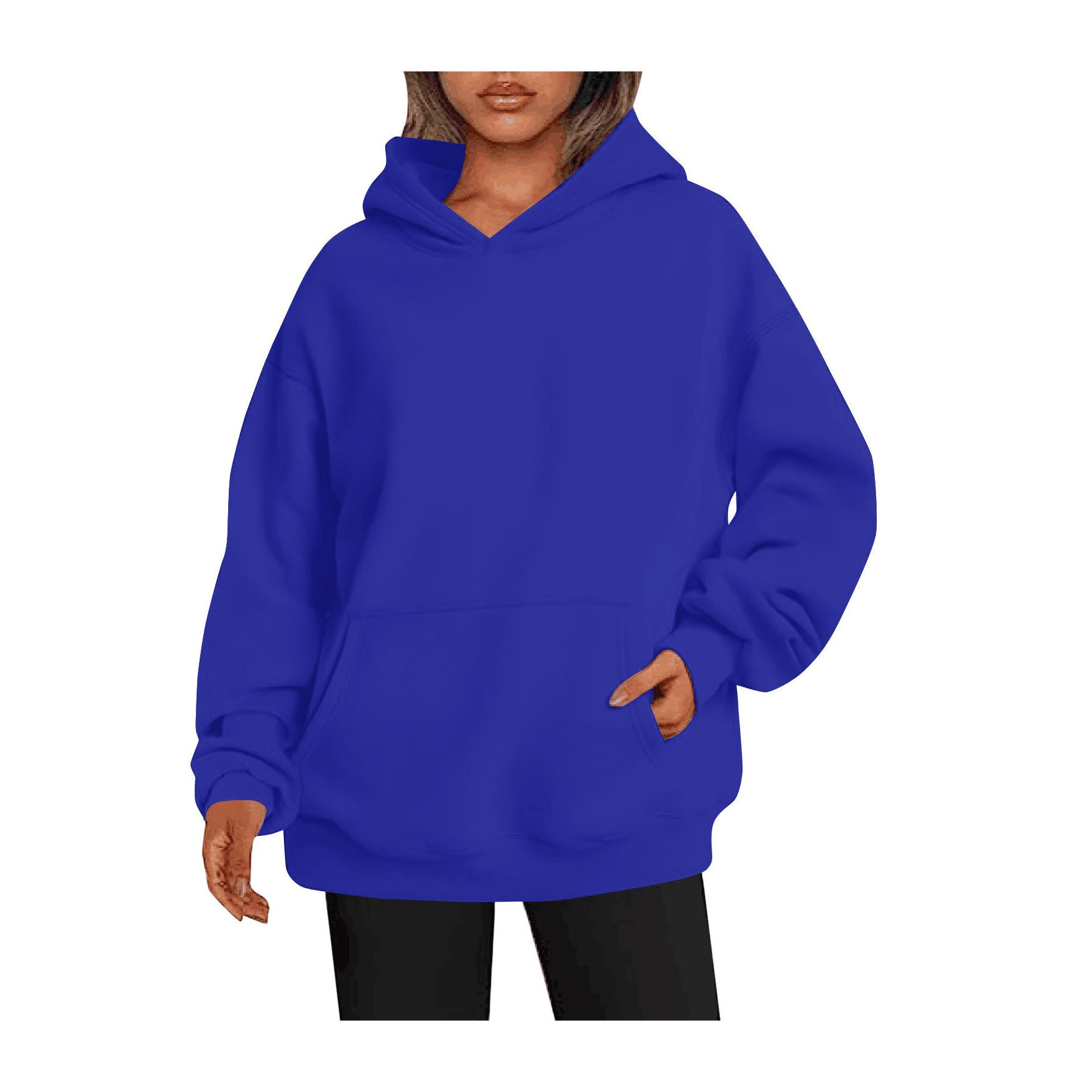 Women Oversized Winter Pullover Hooded Sweatshirt 2