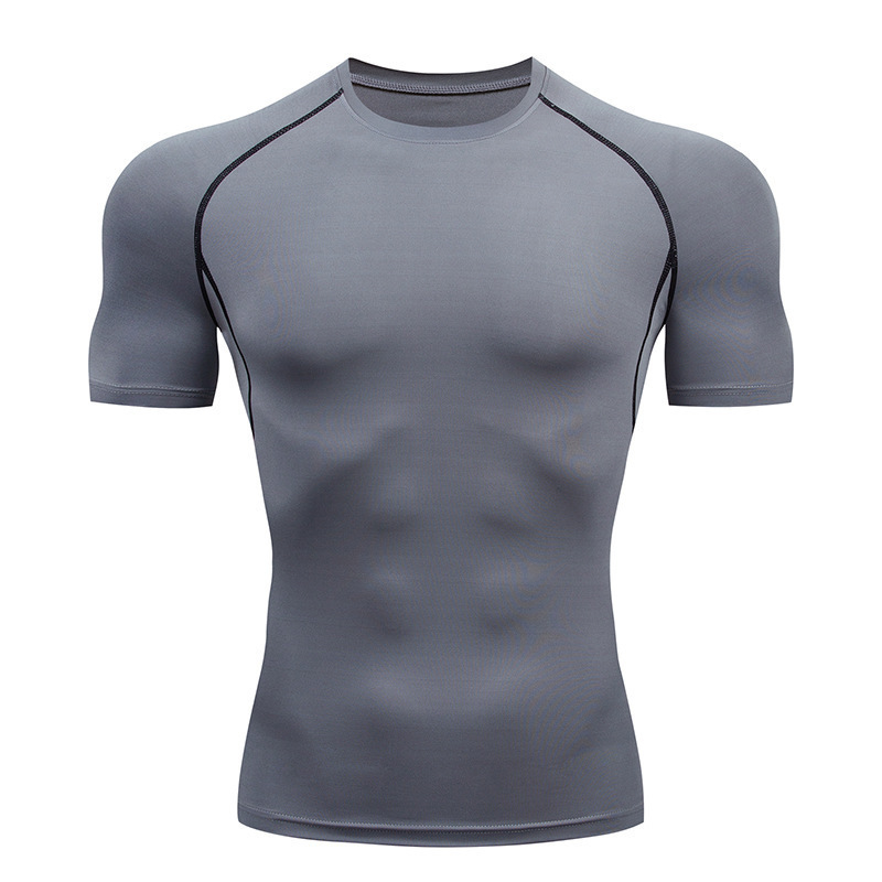 Sports Training Tights Round Neck And Short Sleeves 7