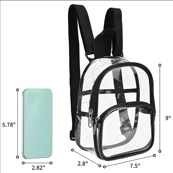 Waterproof Clear Mini PVC Backpack with Transparent Bag 4