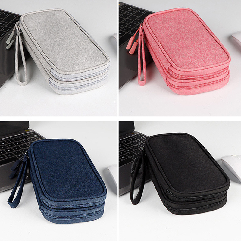 Small Waterproof Double-Layer Travel Cable Organizer Bag Electronic Accessories 20
