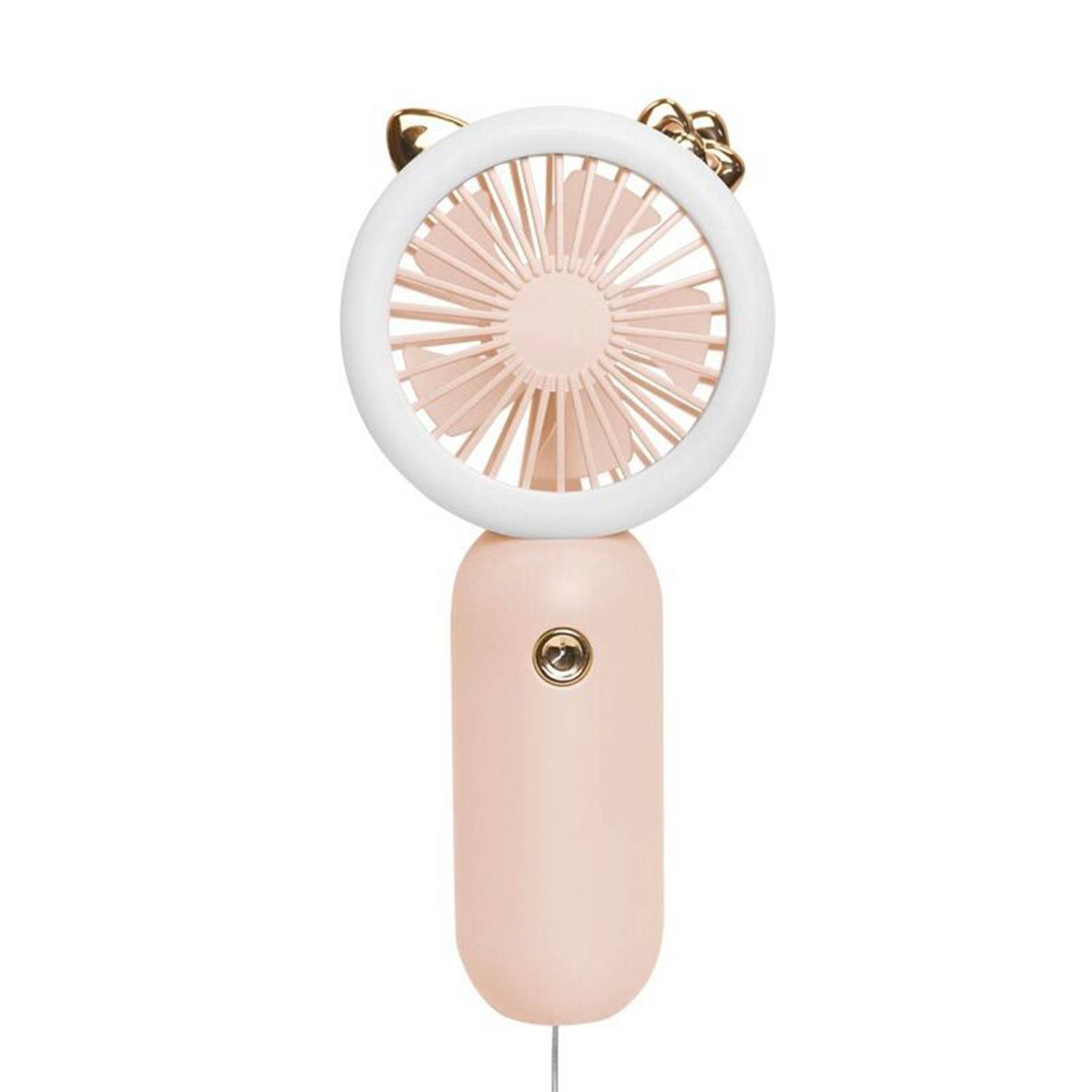 Portable USB Rechargeable Handheld Fan W/ LED Light 3