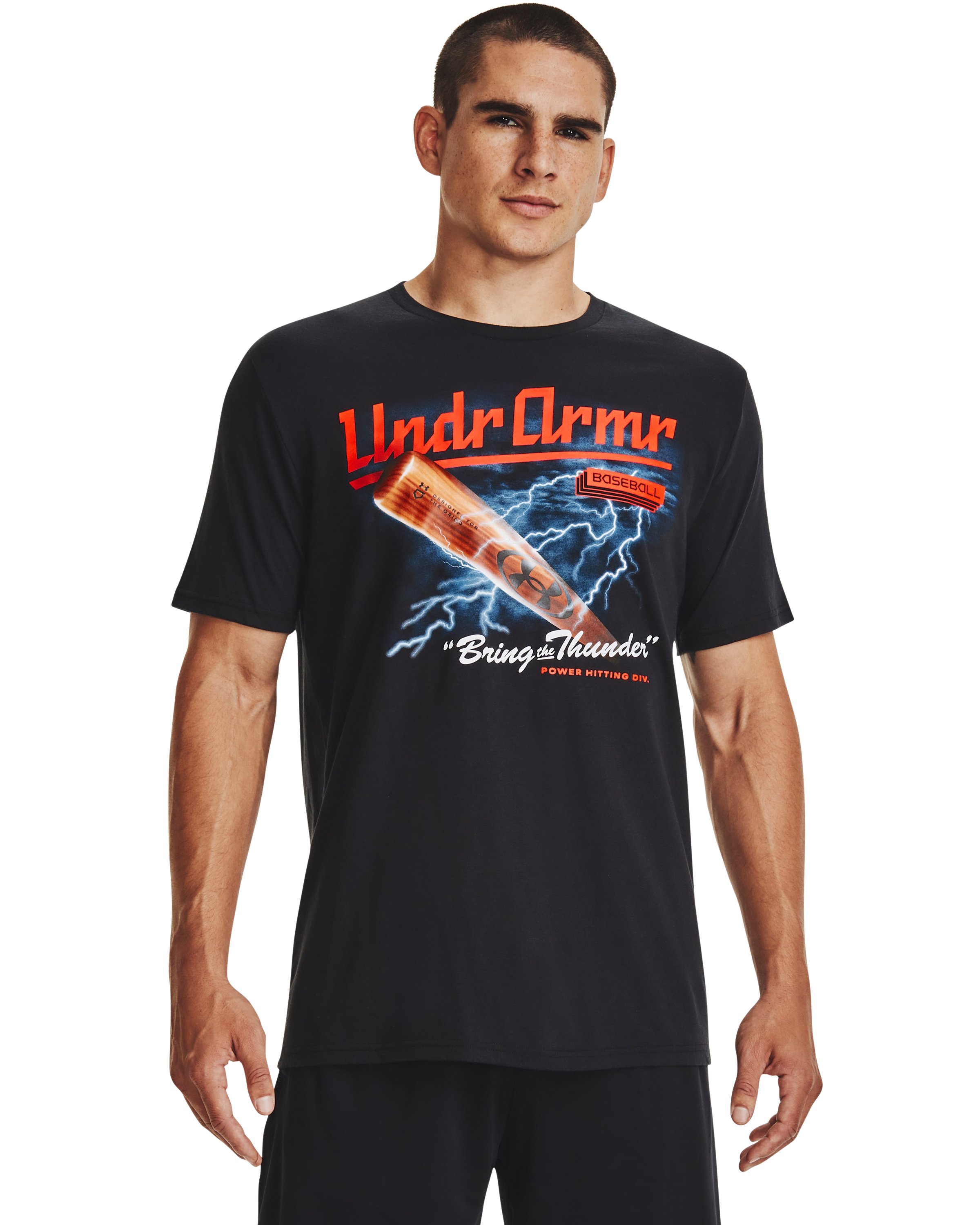 Men's UA Lightning Script Baseball Short Sleeve  1