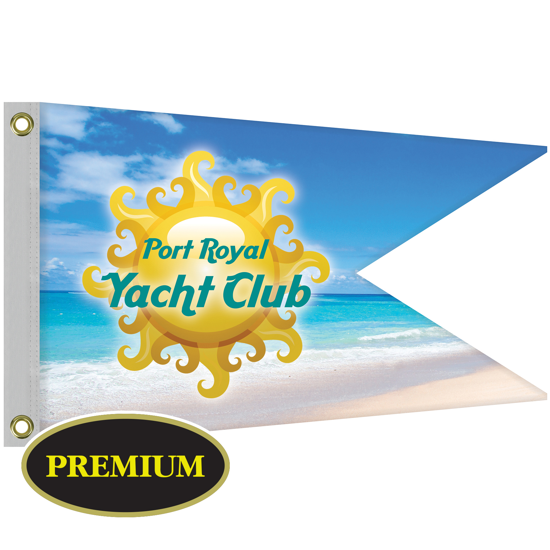 Single Reverse Knitted Polyester Swallowtail Boat Flag (24"x36") 2