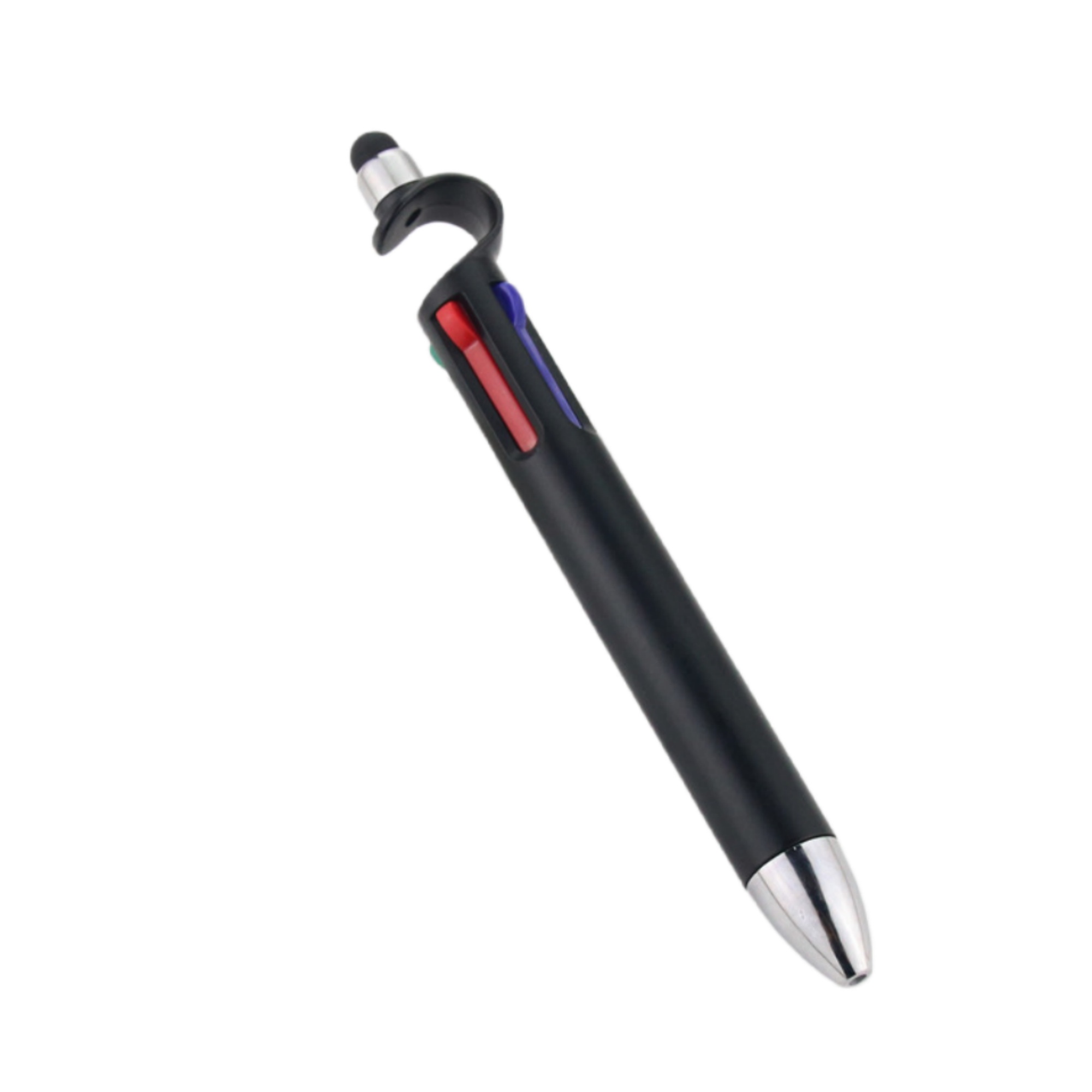 Multifunctional 4-Color Ballpoint Pens with Phone Holder + Stylue Pen 7