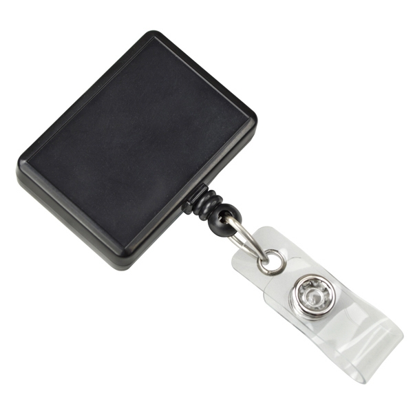 Rectangle Badge Reel w/ Clear Vinyl Strap 2