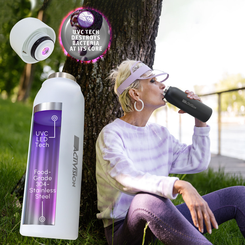 BROOC UV-C Self-Cleaning Insulated Bottle, custom water bottle with logo imprint 4