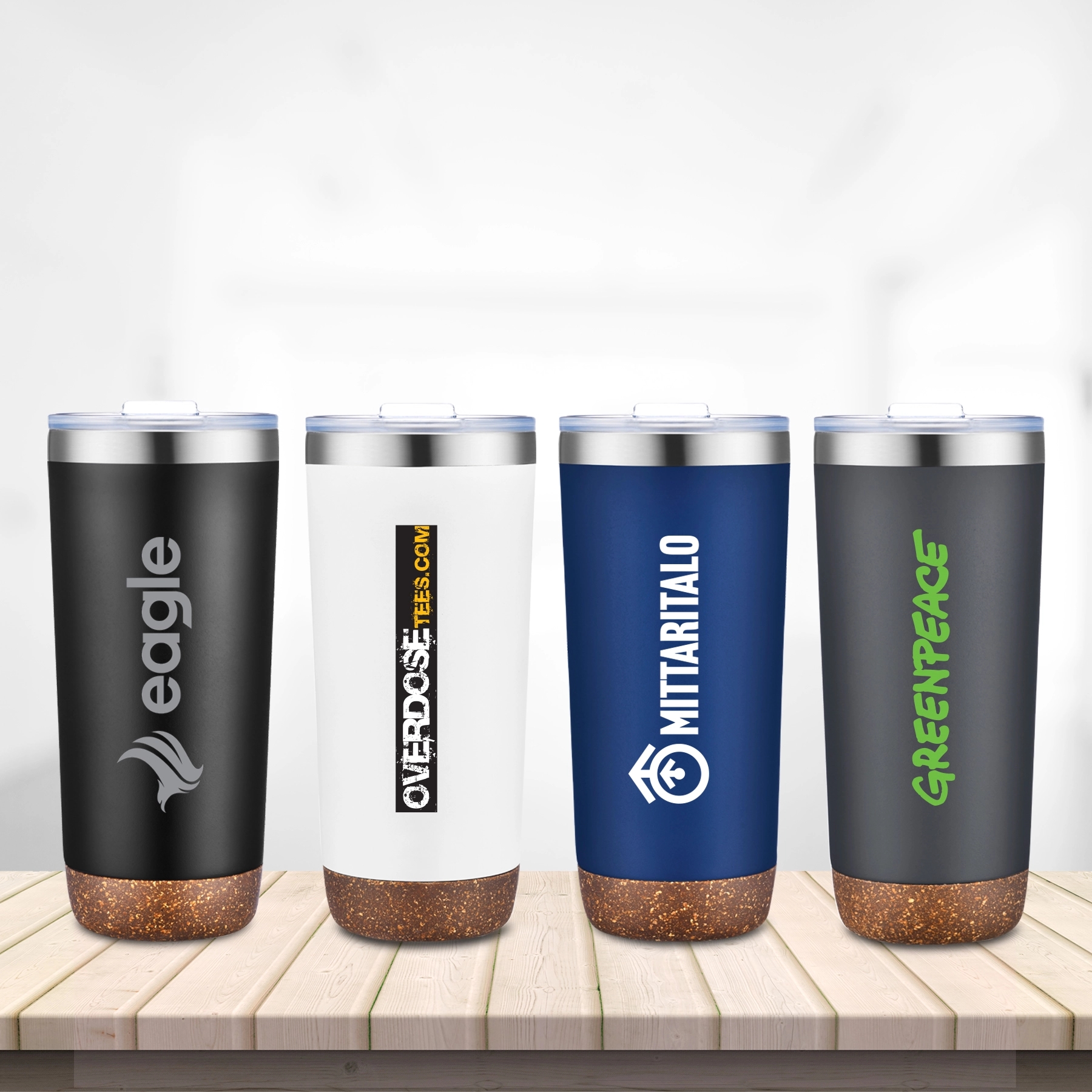 CLARION - 22 OZ VACUUM SEALED TUMBLER WITH CORK BOTTOM 2