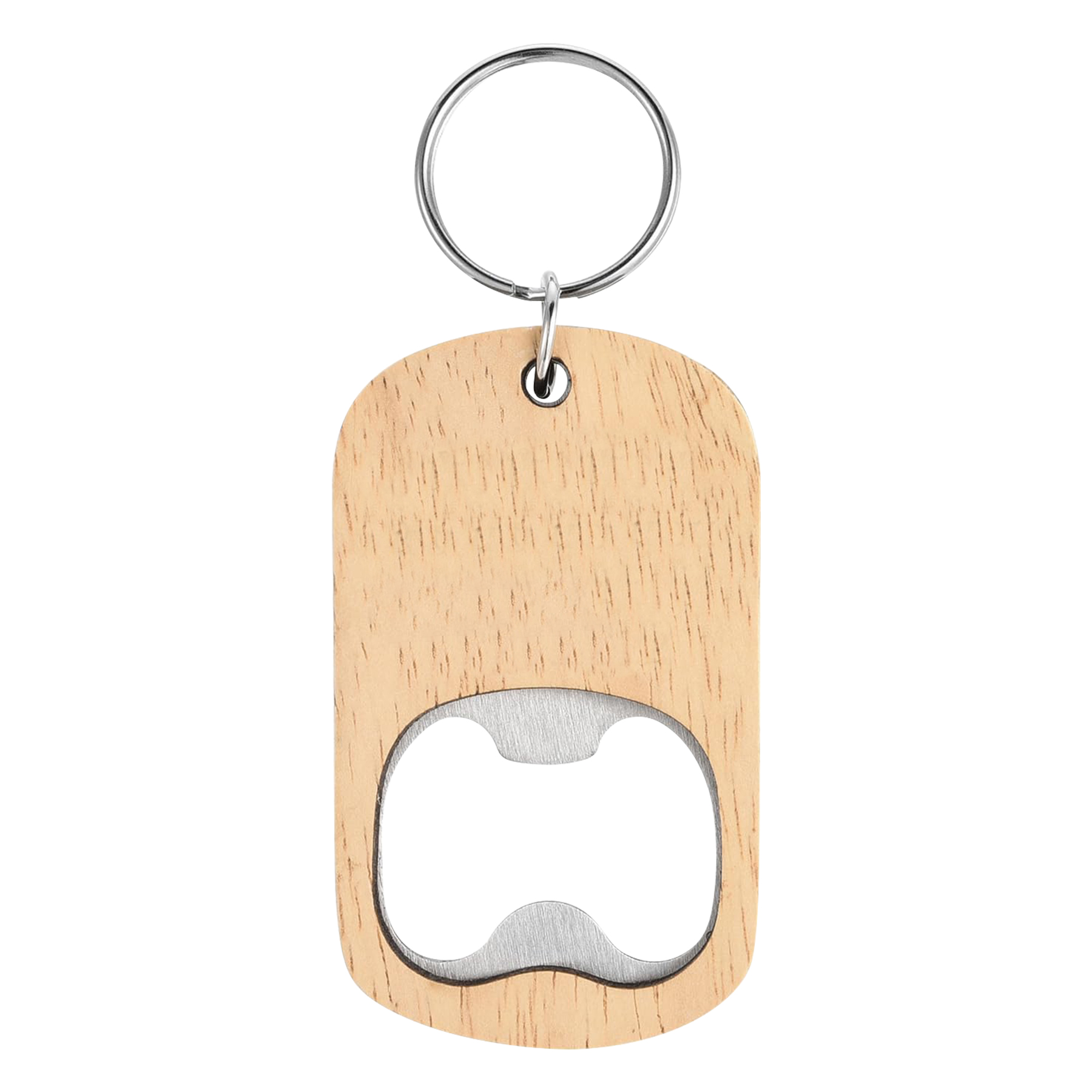 Wooden Handle Bottle Opener With Keychain 4