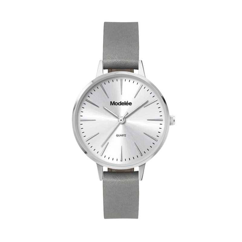 34MM, SILVER METAL CASE,  3-HAND MVT