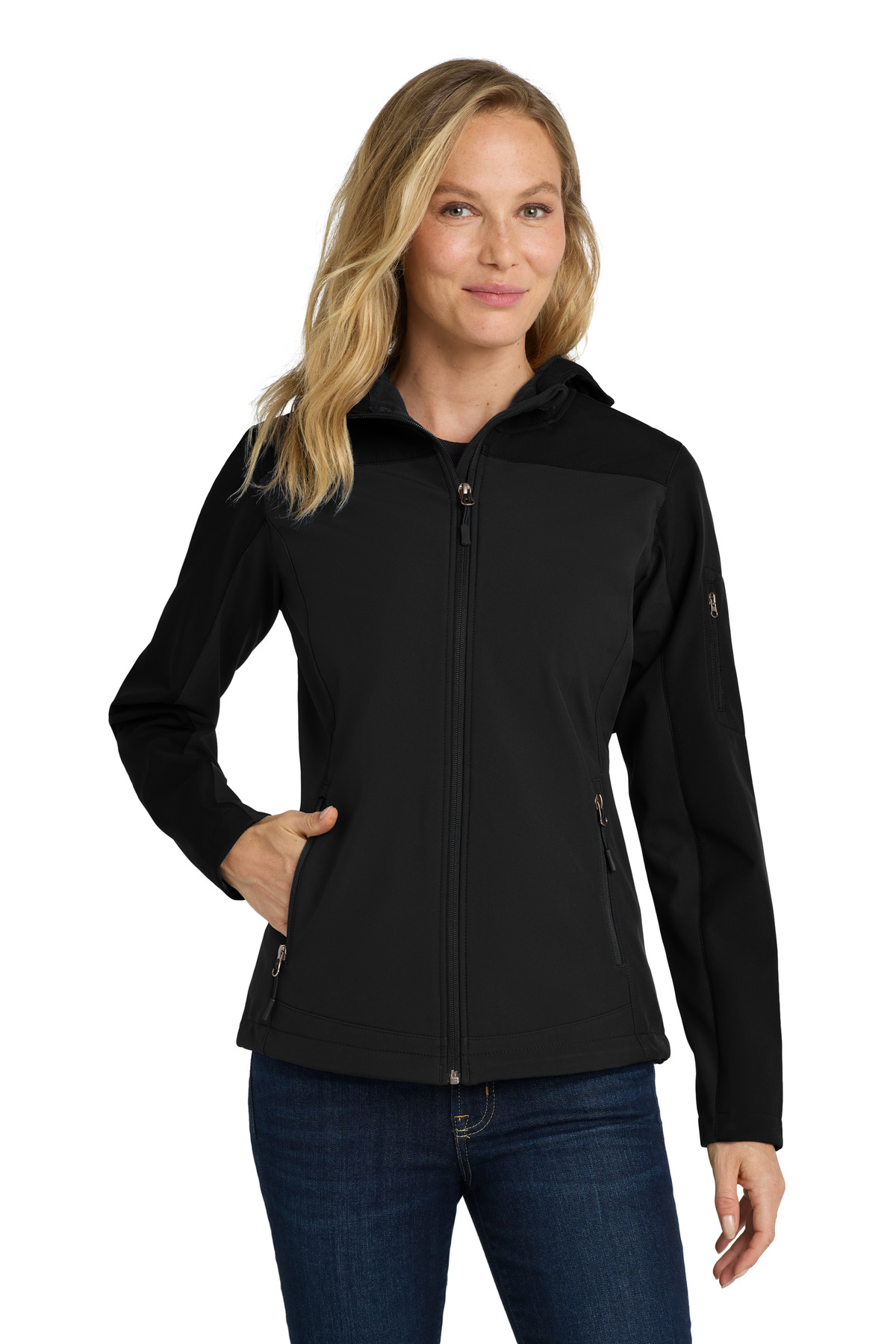 Port Authority Women's Hooded Core Soft Shell Jacket. L335 24