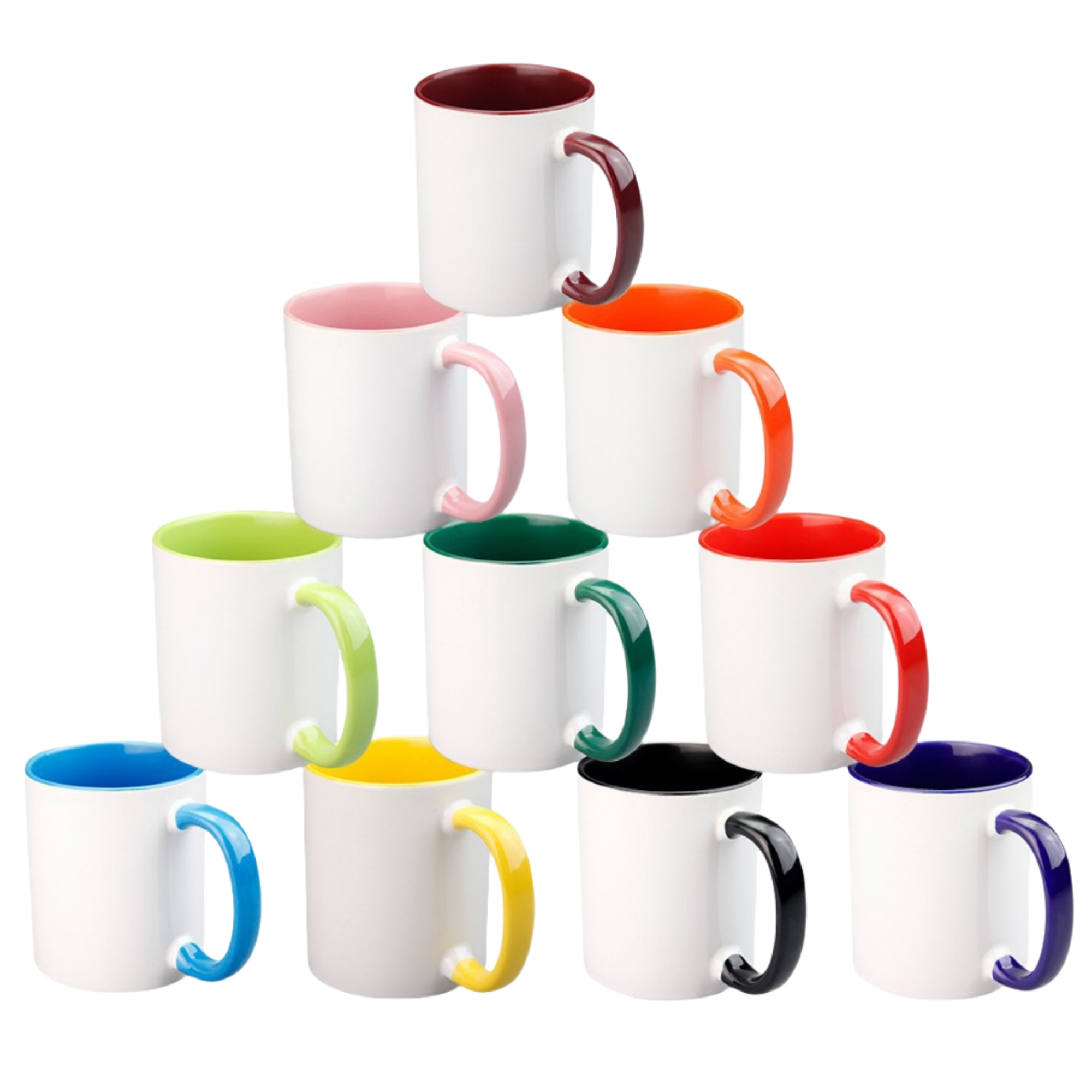 11 Oz Ceramic Coffee Mugs with C-Handle 6
